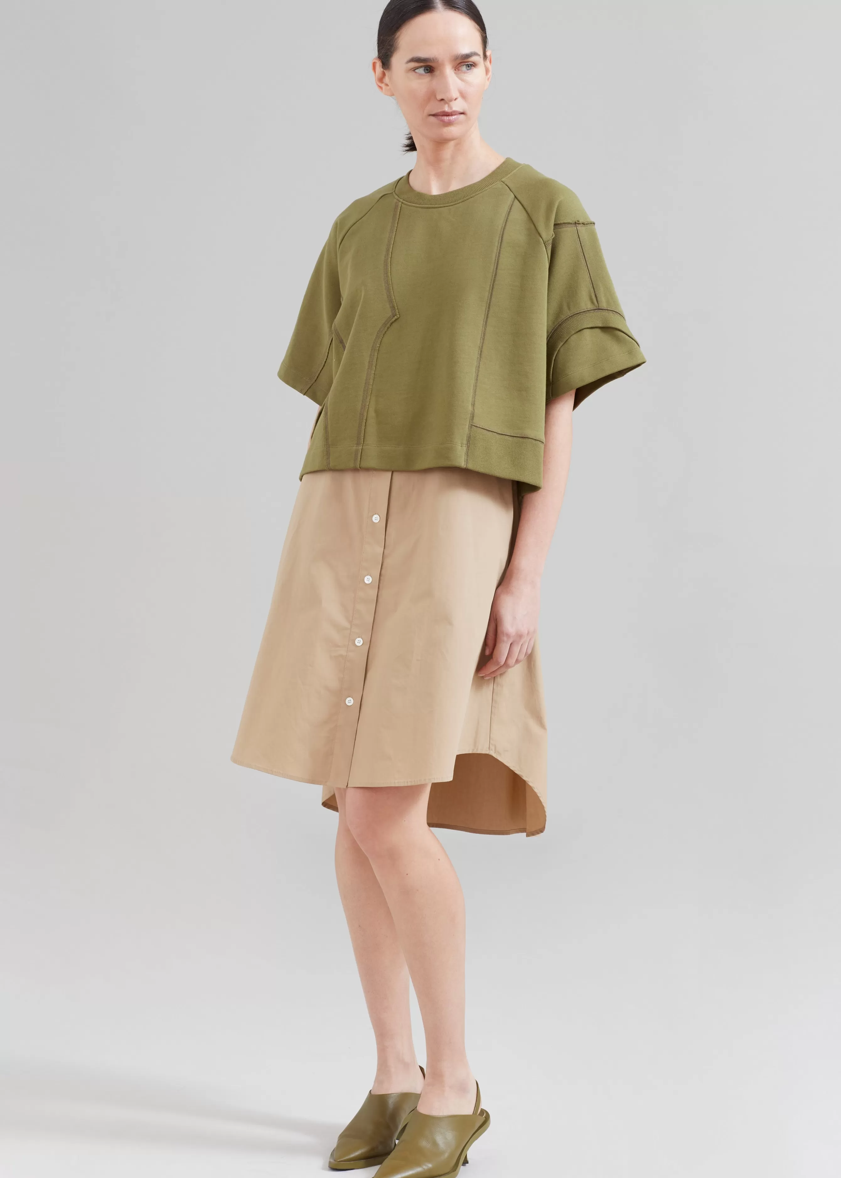 Women The Frankie Shop 3.1 Phillip Lim Patched Sweatshirt Combo Dress