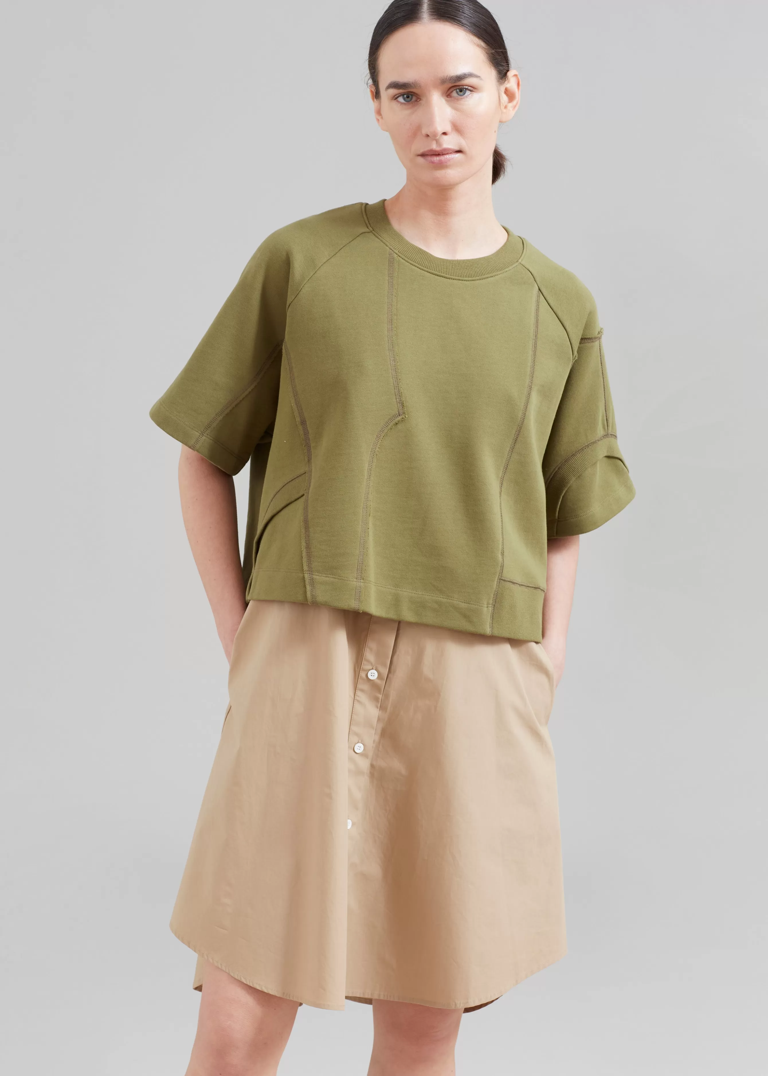 Women The Frankie Shop 3.1 Phillip Lim Patched Sweatshirt Combo Dress