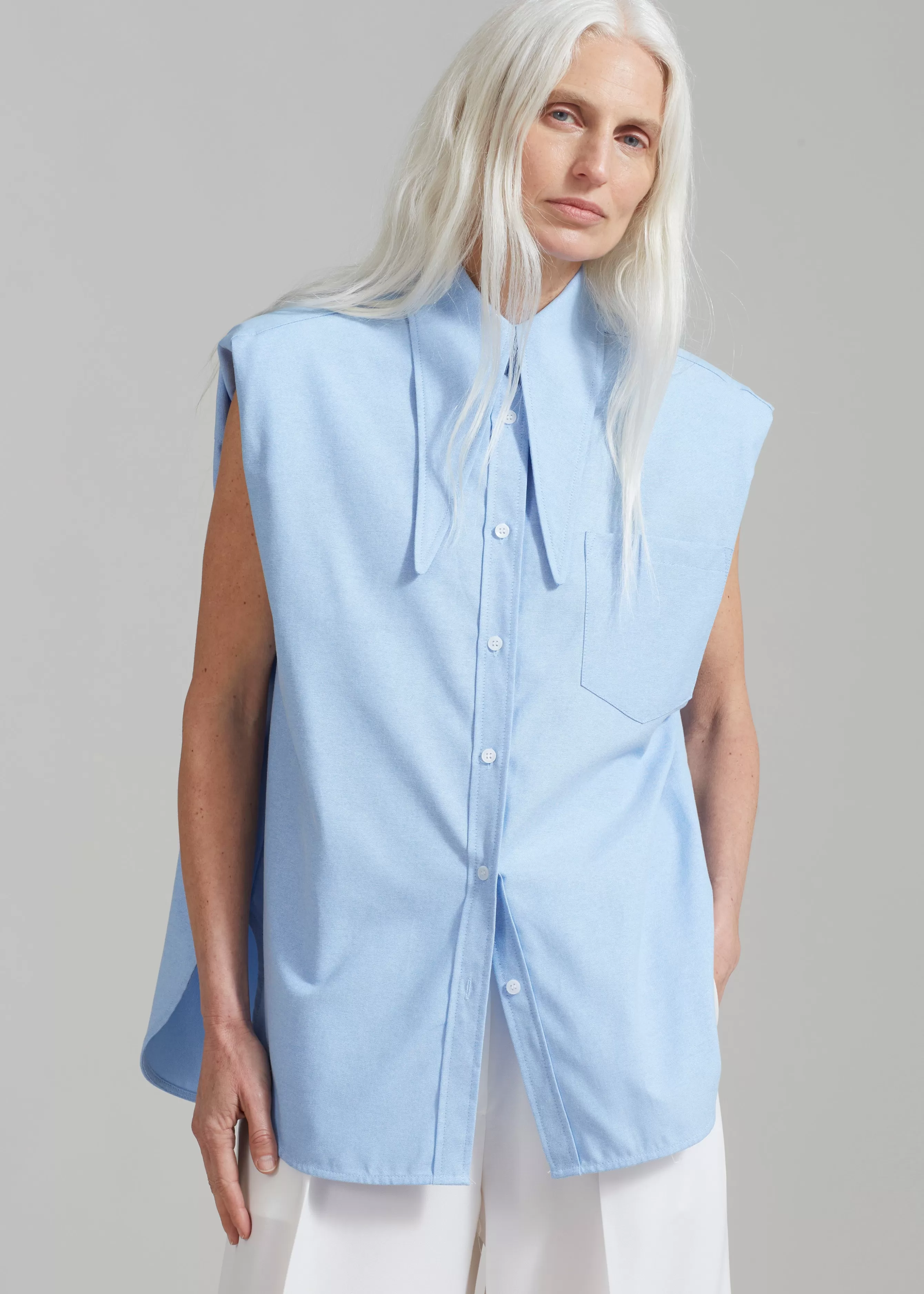 Women The Frankie Shop Aiden Long Collar Shirt