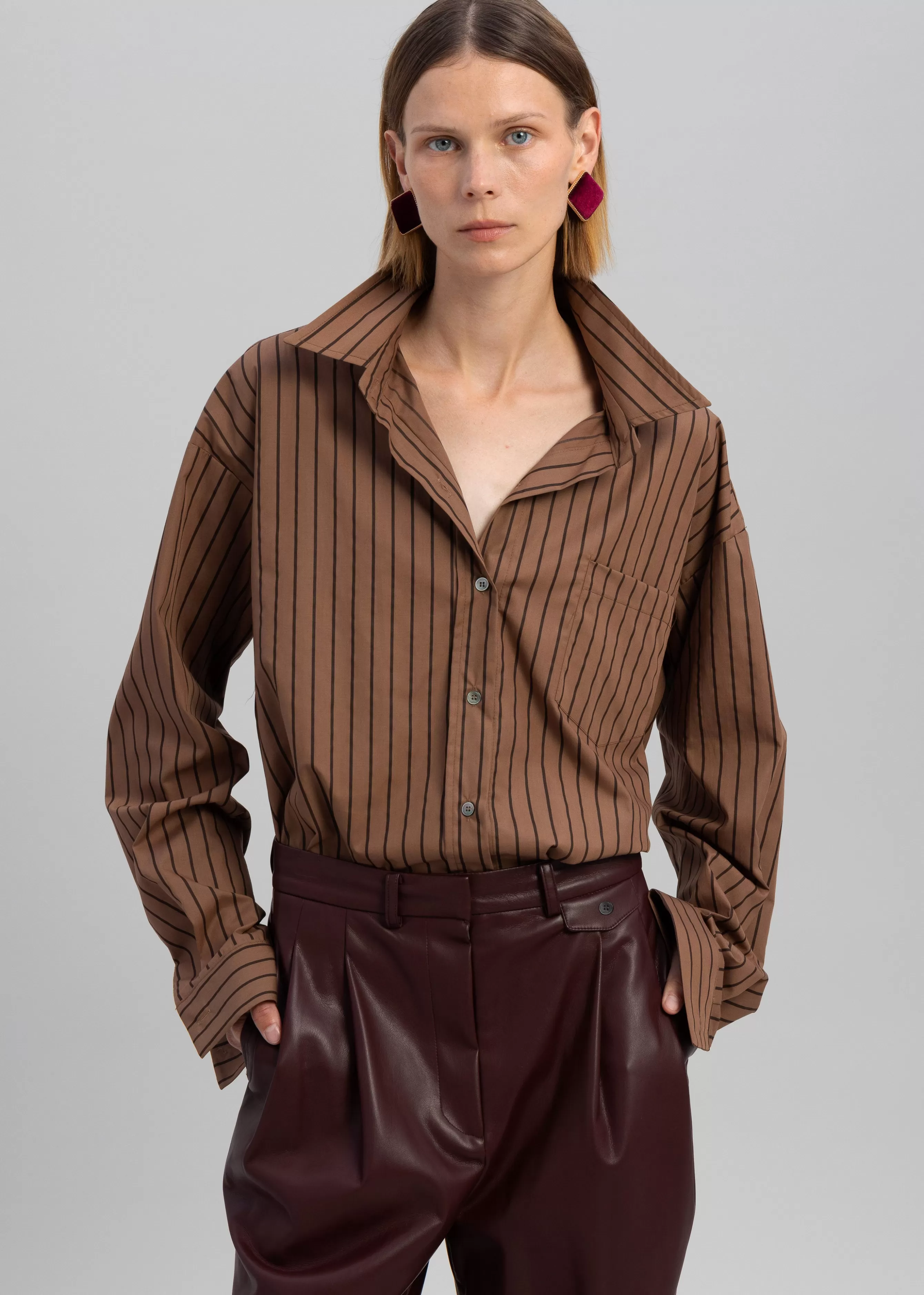 Women The Frankie Shop Anette Striped Shirt