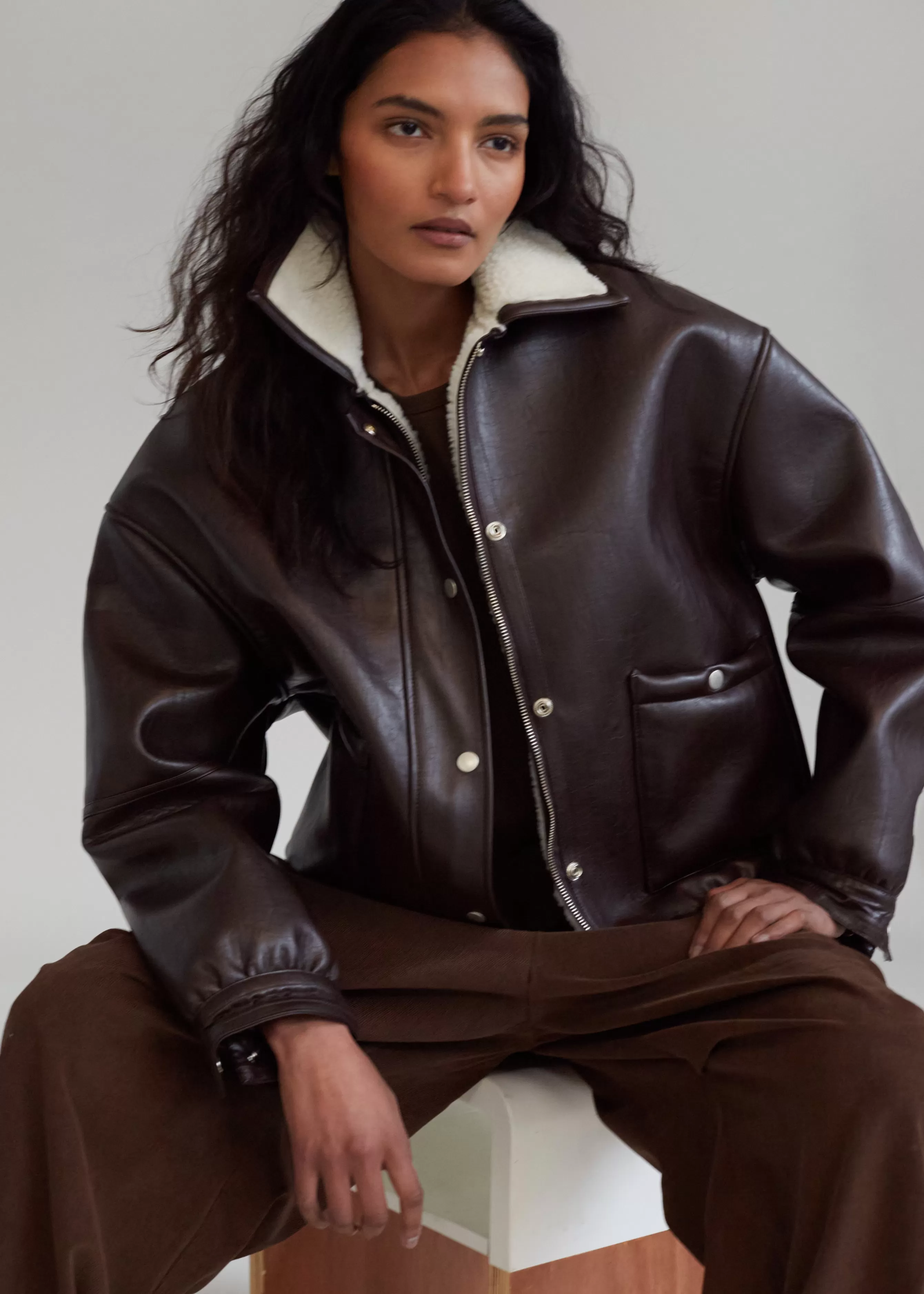 Women The Frankie Shop Arin Faux Leather Jacket