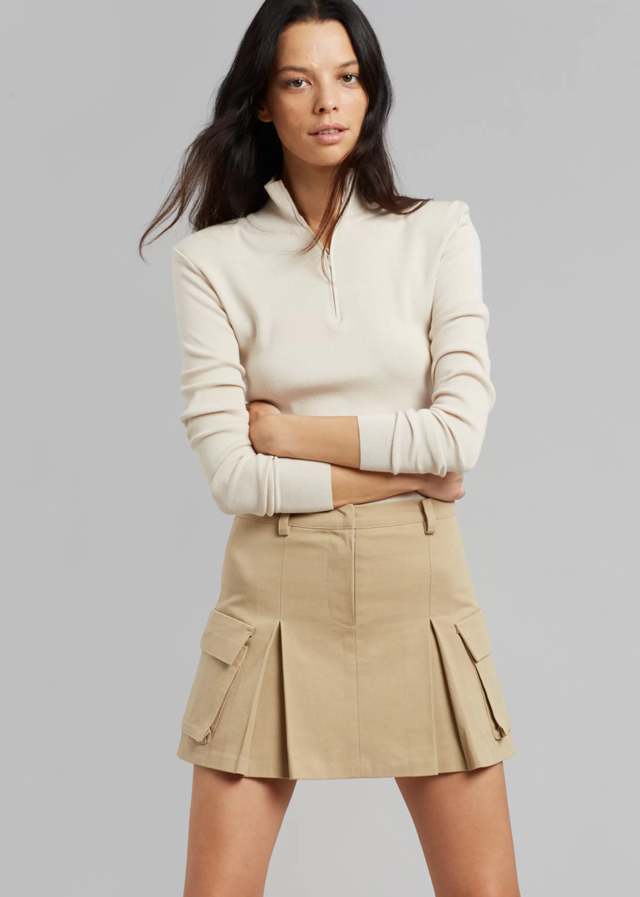 Women The Frankie Shop Audrey Cargo Pleated Miniskirt