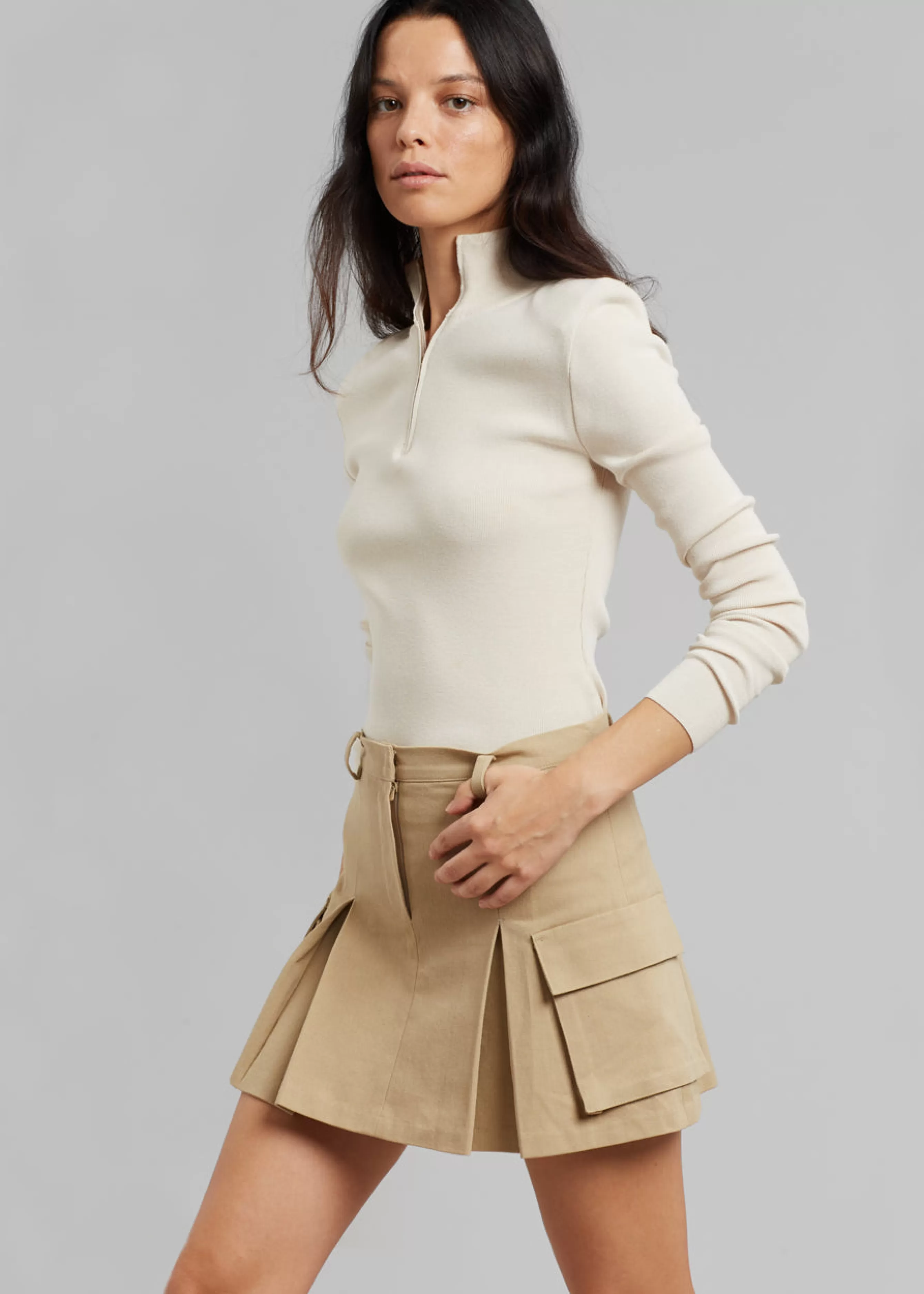 Women The Frankie Shop Audrey Cargo Pleated Miniskirt