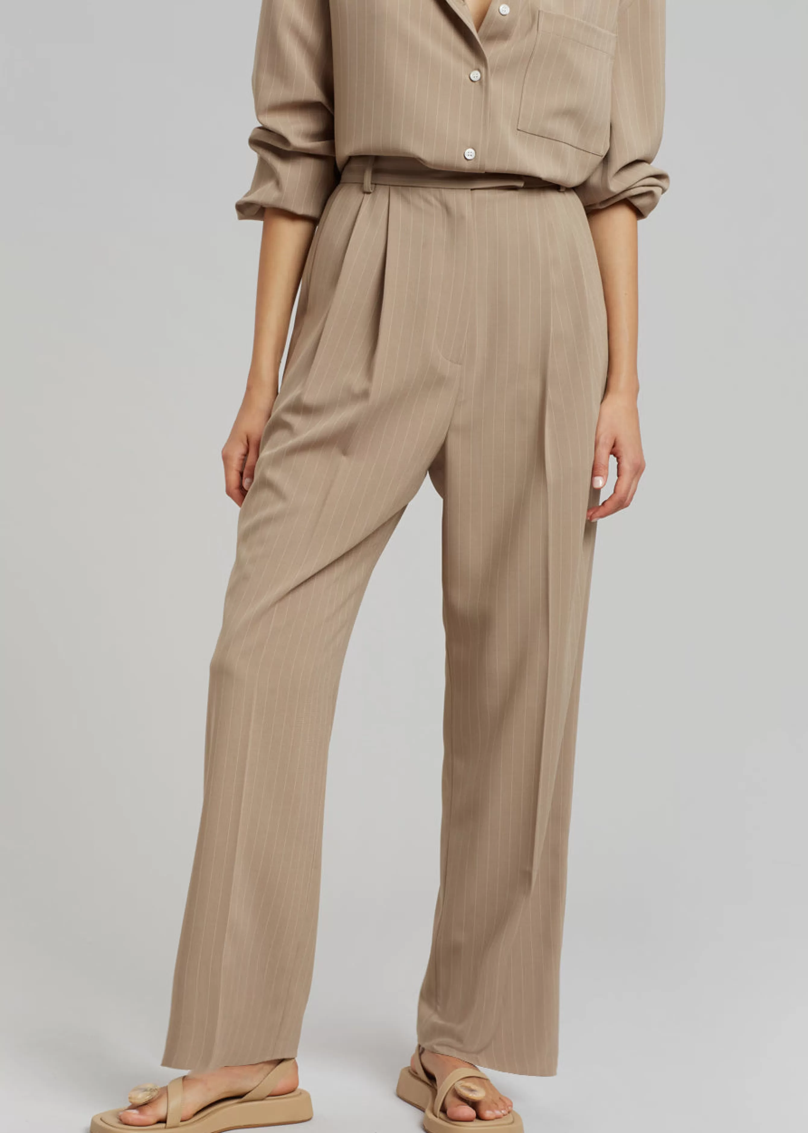 Women The Frankie Shop Bea Fluid Pinstripe Suit Pants