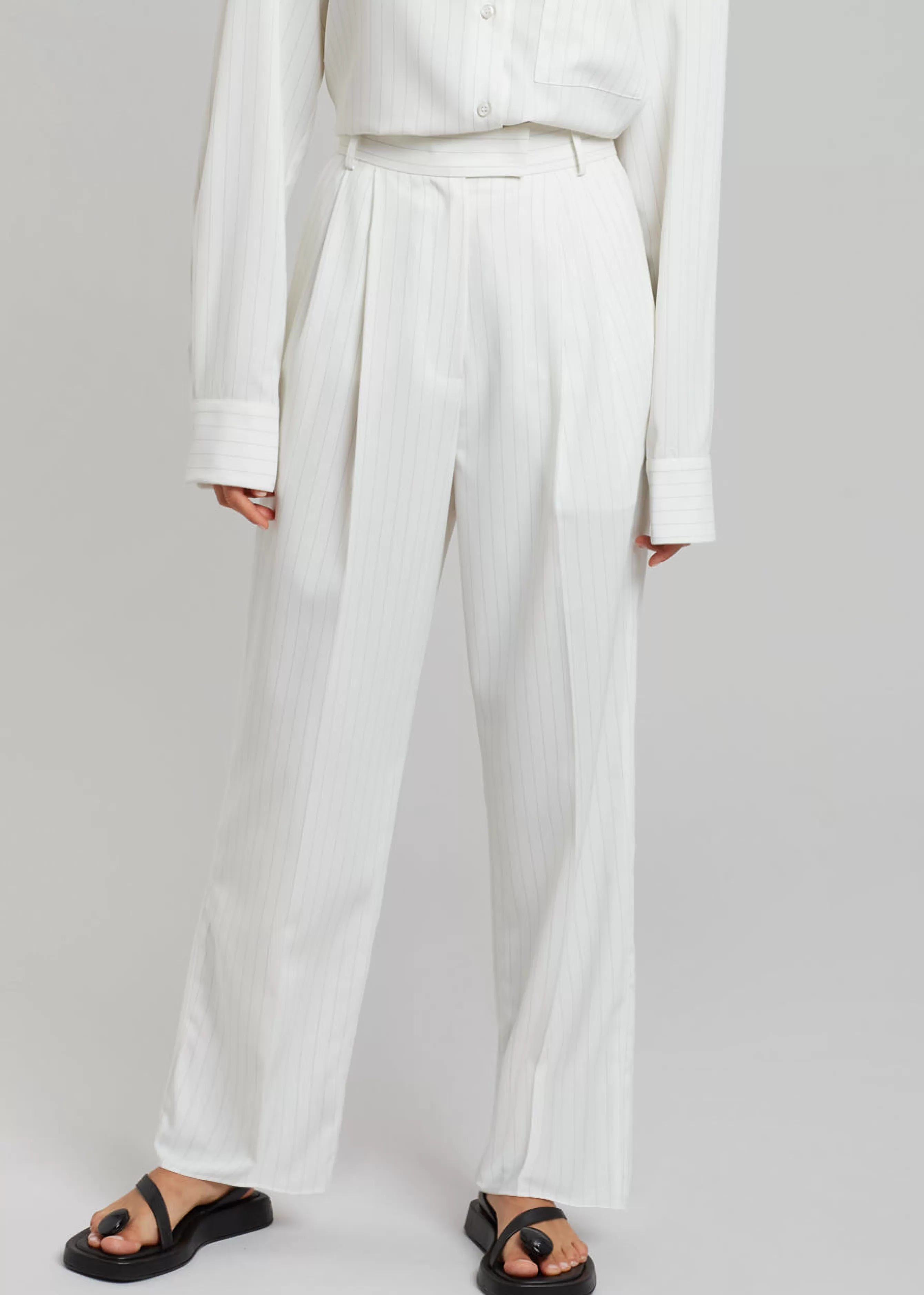 Women The Frankie Shop Bea Fluid Pinstripe Suit Pants