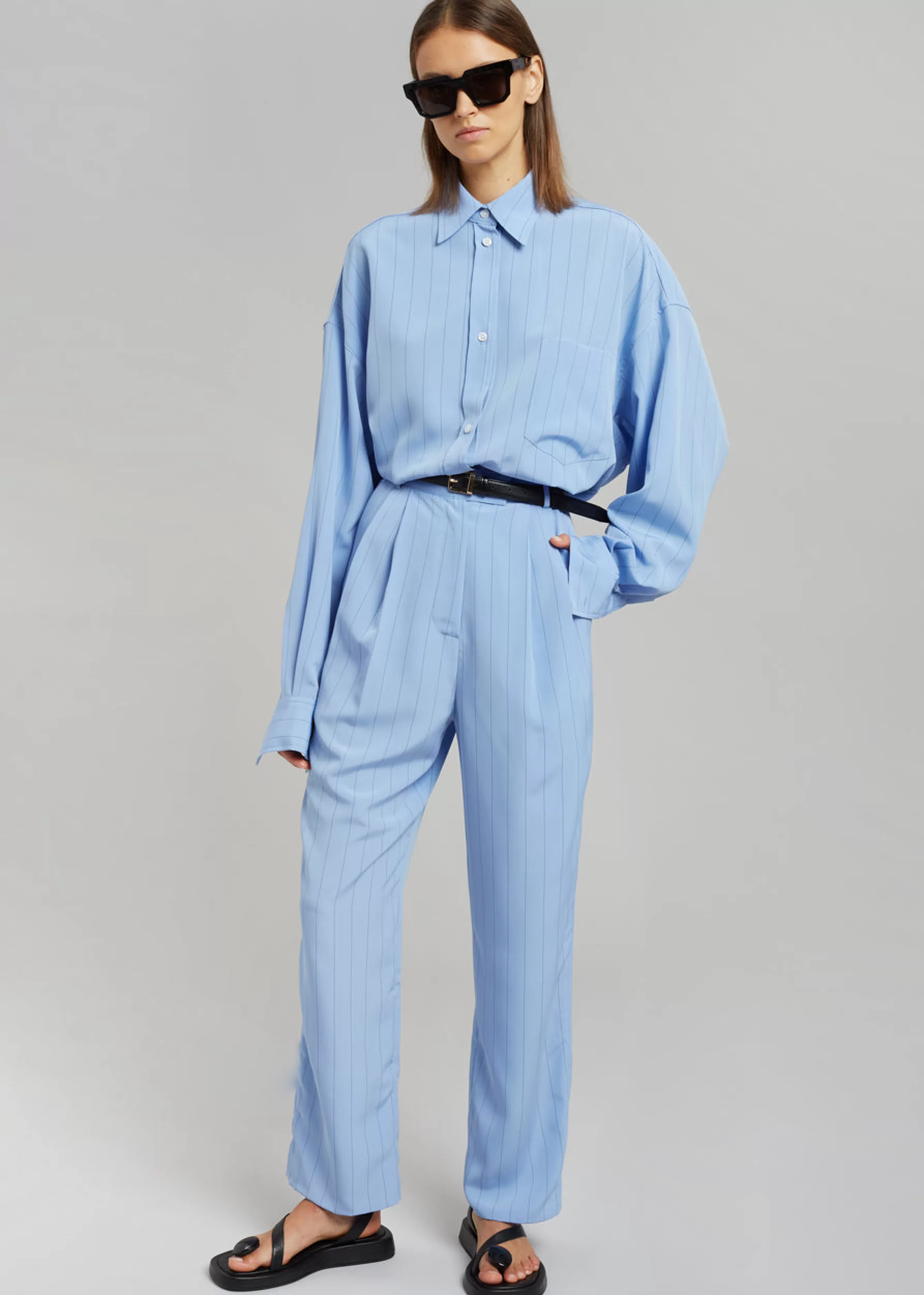 Women The Frankie Shop Bea Fluid Stripe Suit Pants