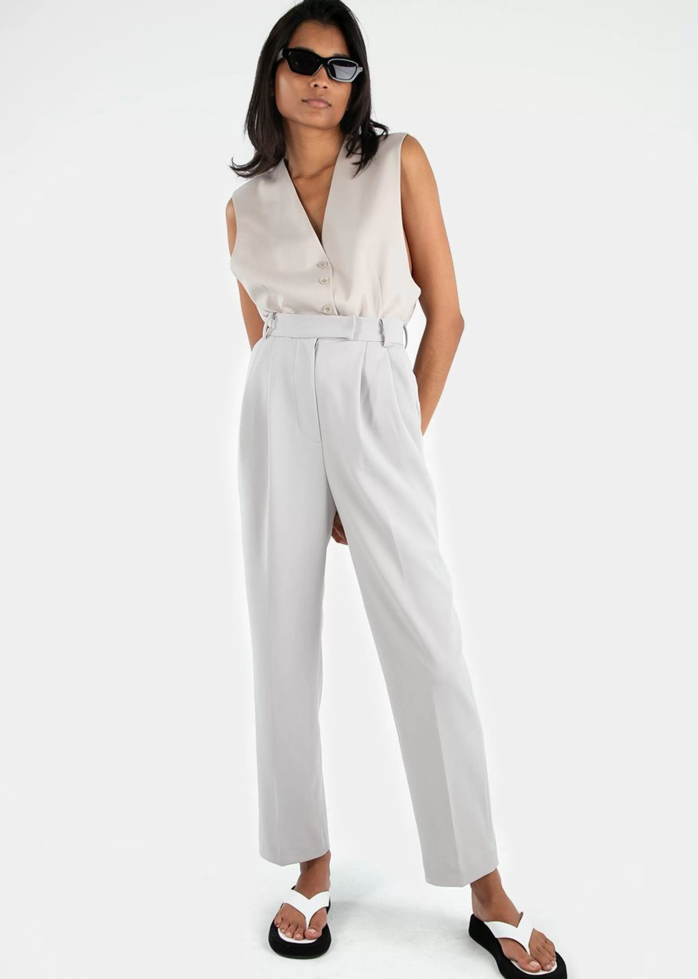 Women The Frankie Shop Bea Pleated Suit Pants