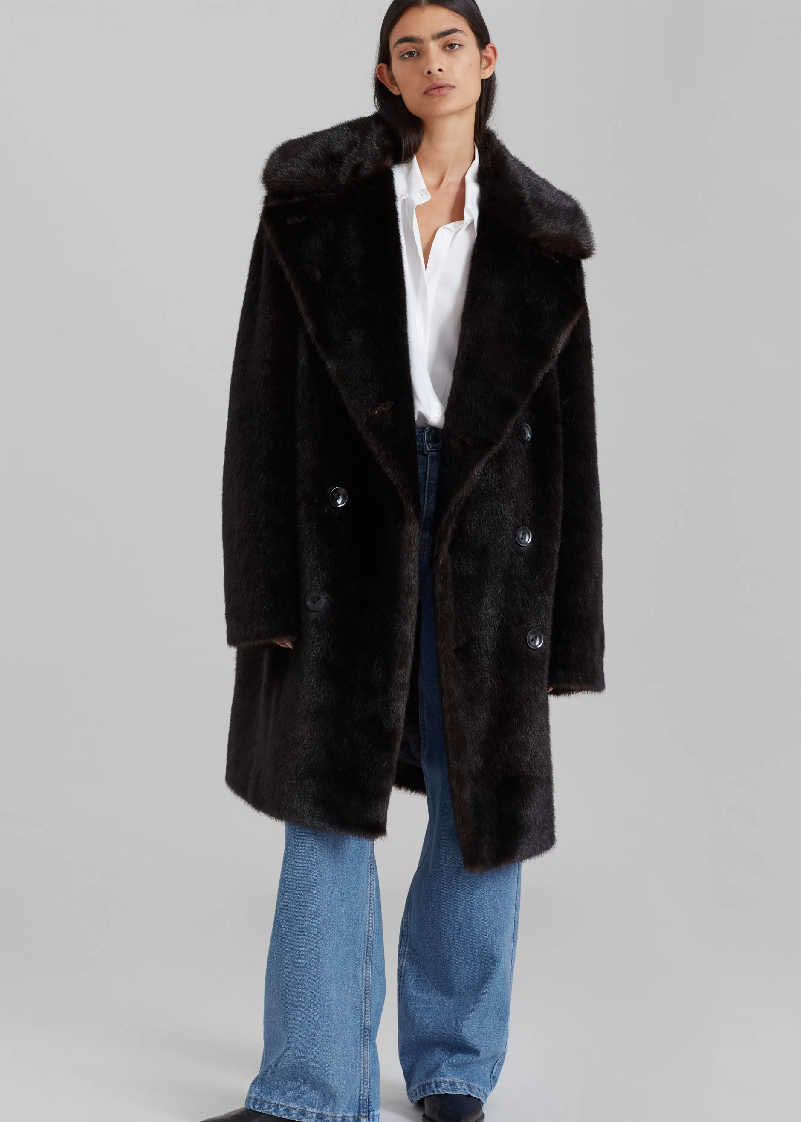 Men The Frankie Shop Brooke Faux Fur Coat