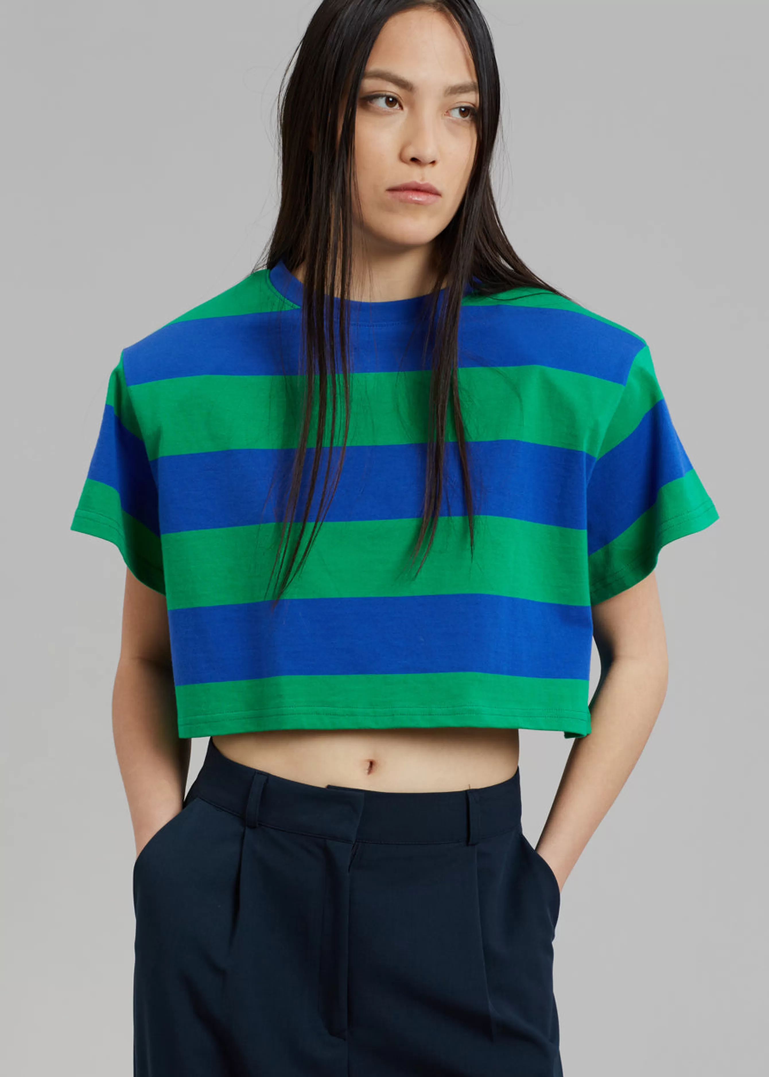 Women The Frankie Shop Caco Padded Cropped Tee