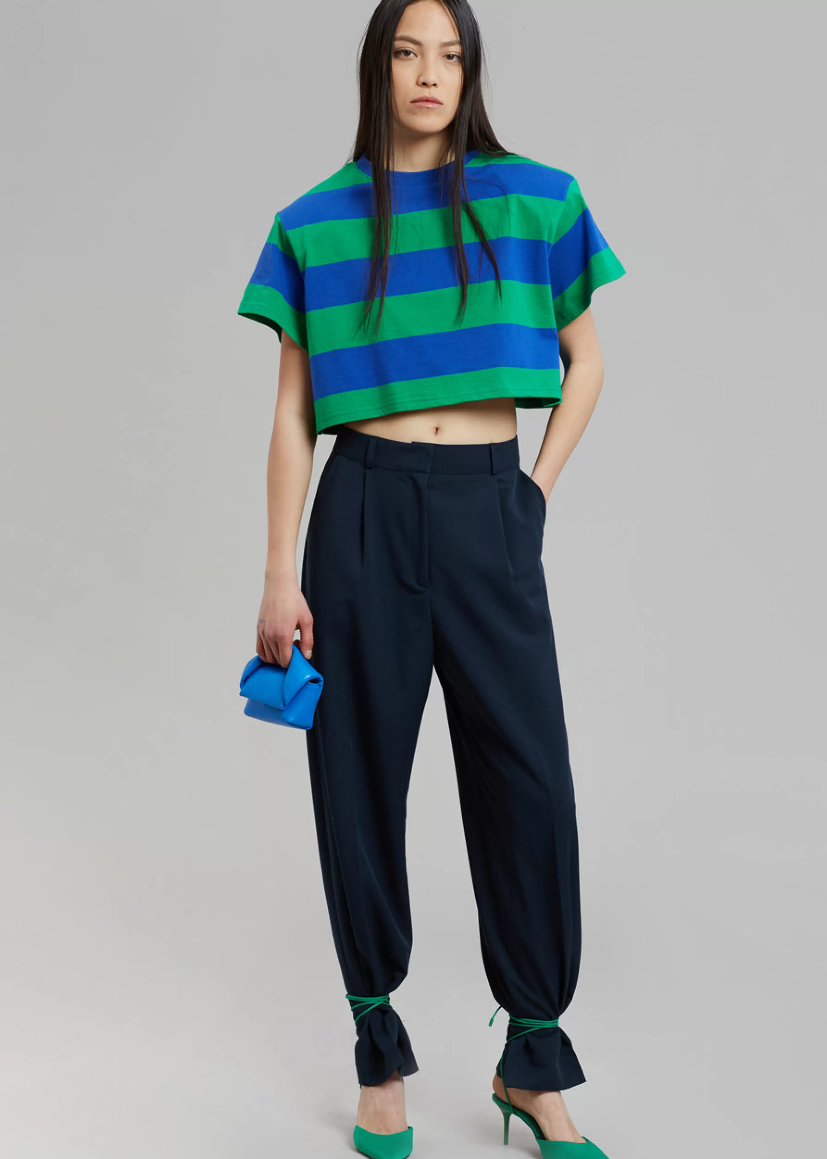 Women The Frankie Shop Caco Padded Cropped Tee