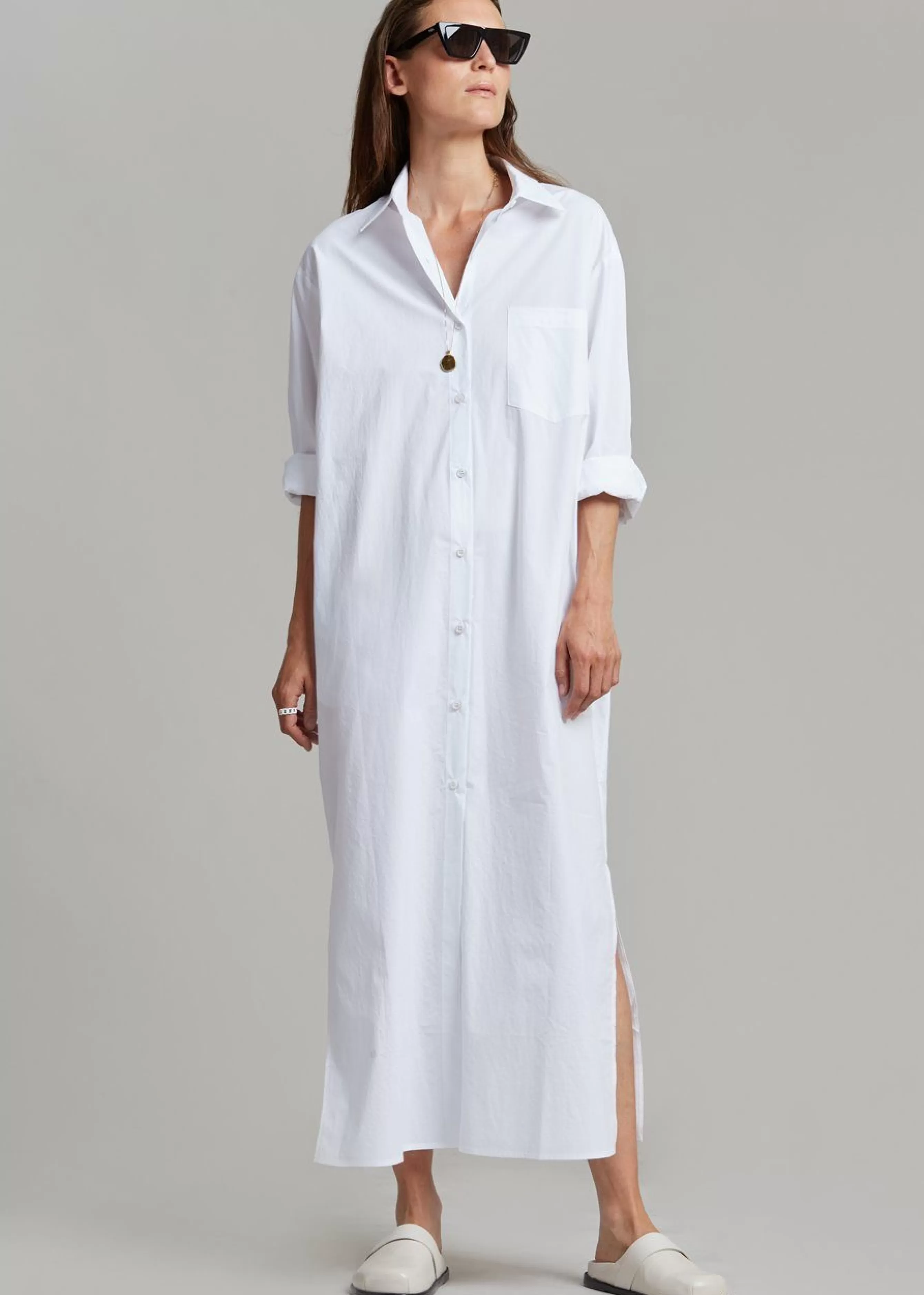 Women The Frankie Shop Cala Organic Cotton Shirt Dress