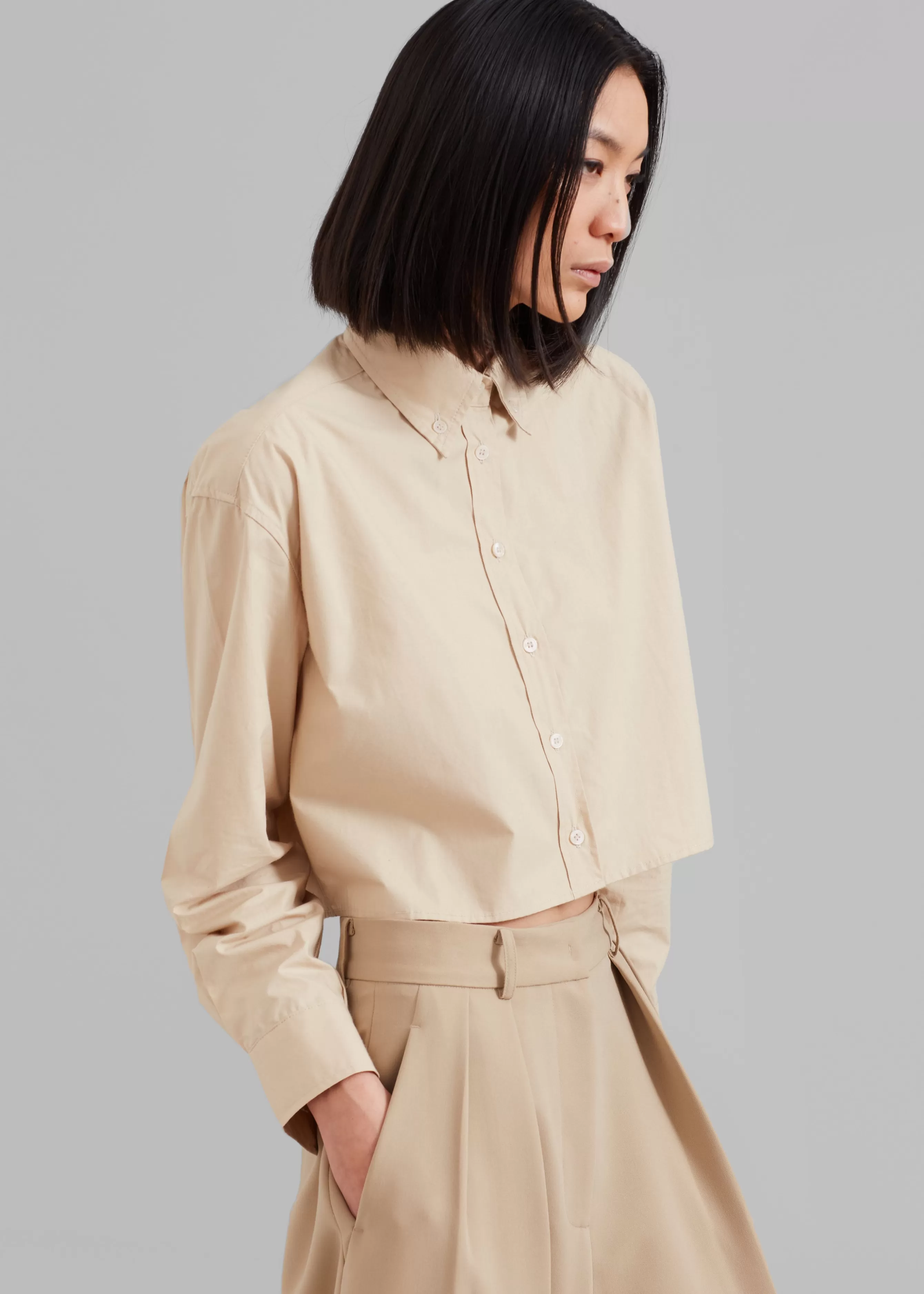 Women The Frankie Shop Caracas Cropped Shirt