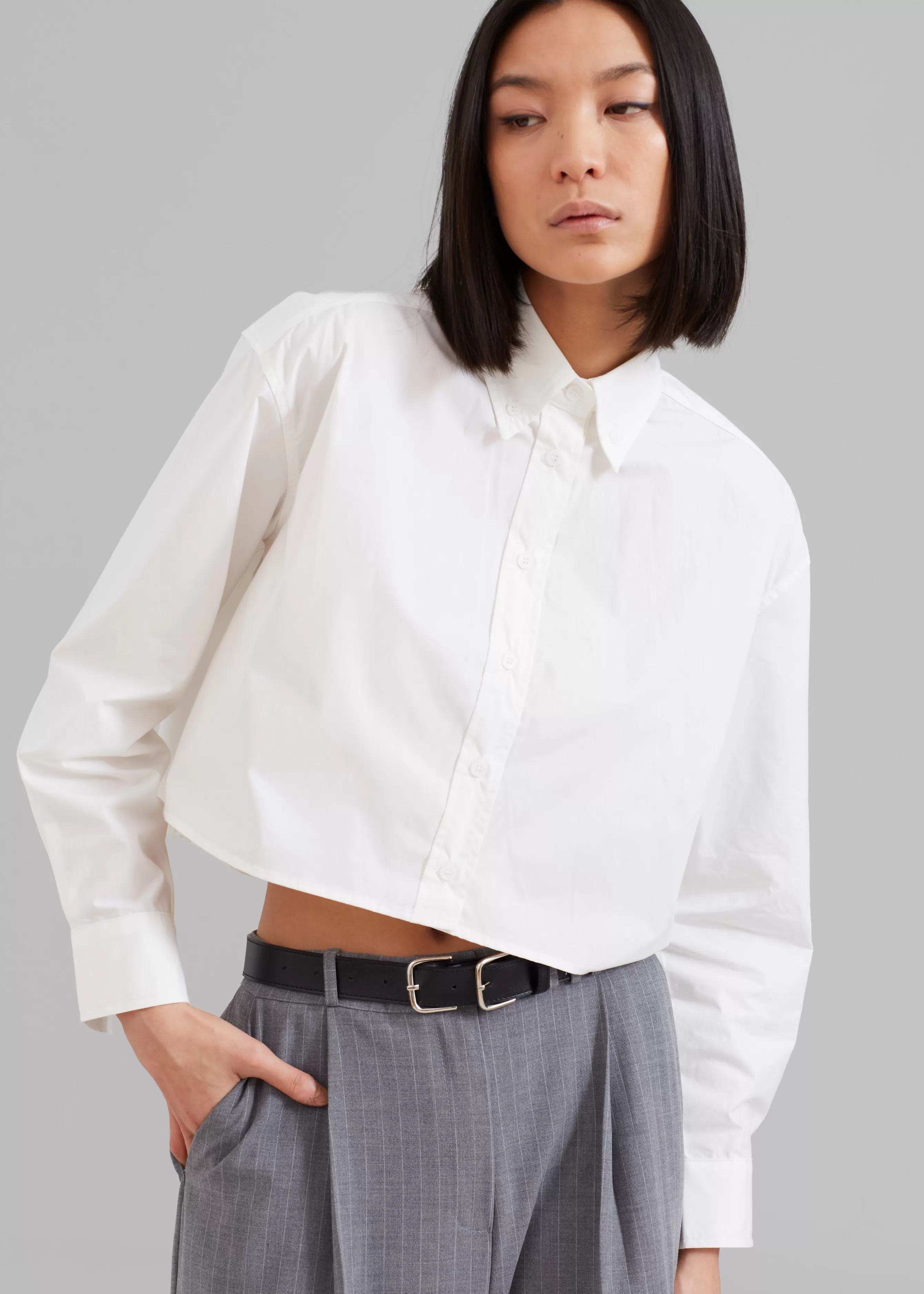 Women The Frankie Shop Caracas Cropped Shirt