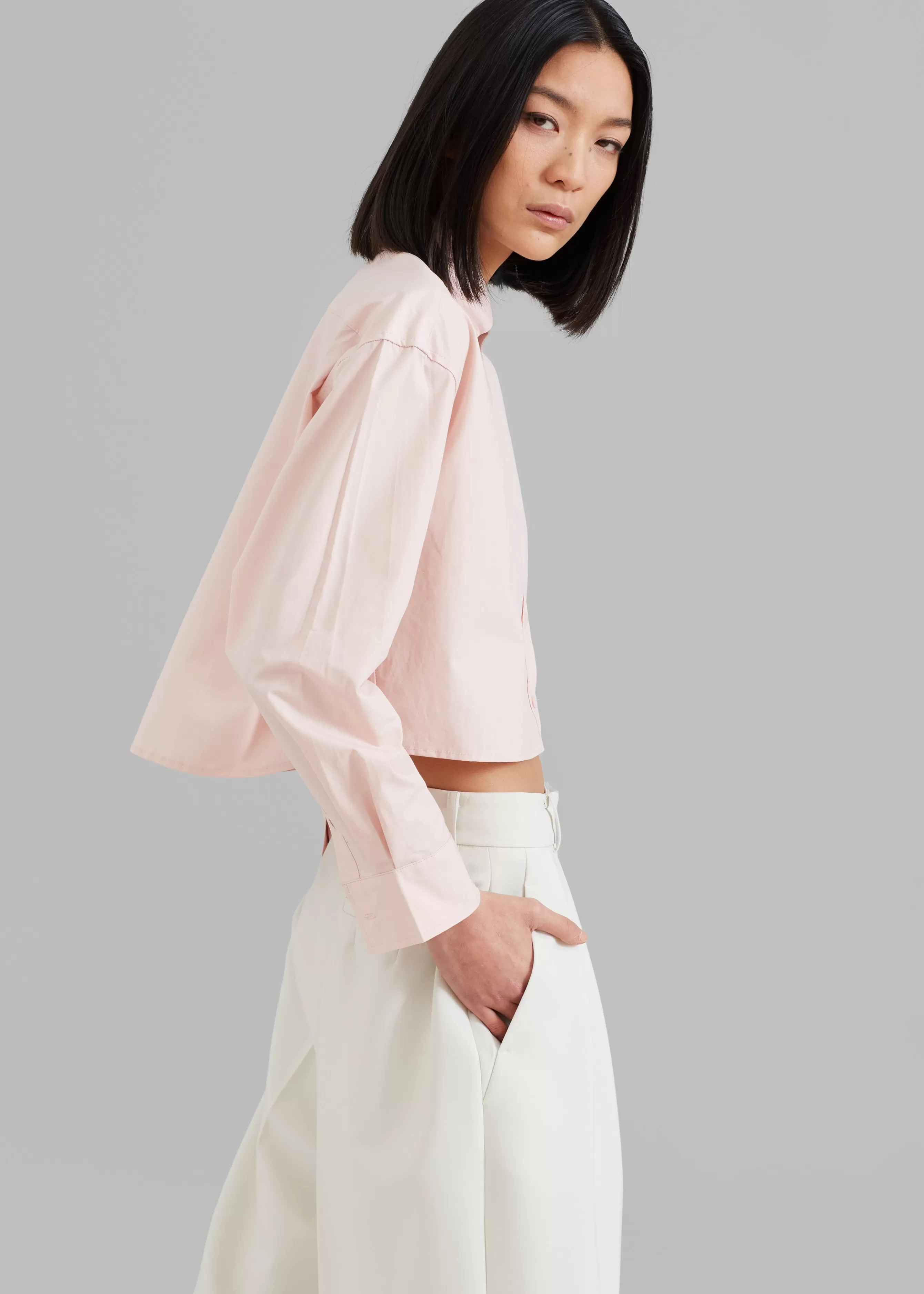 Women The Frankie Shop Caracas Cropped Shirt