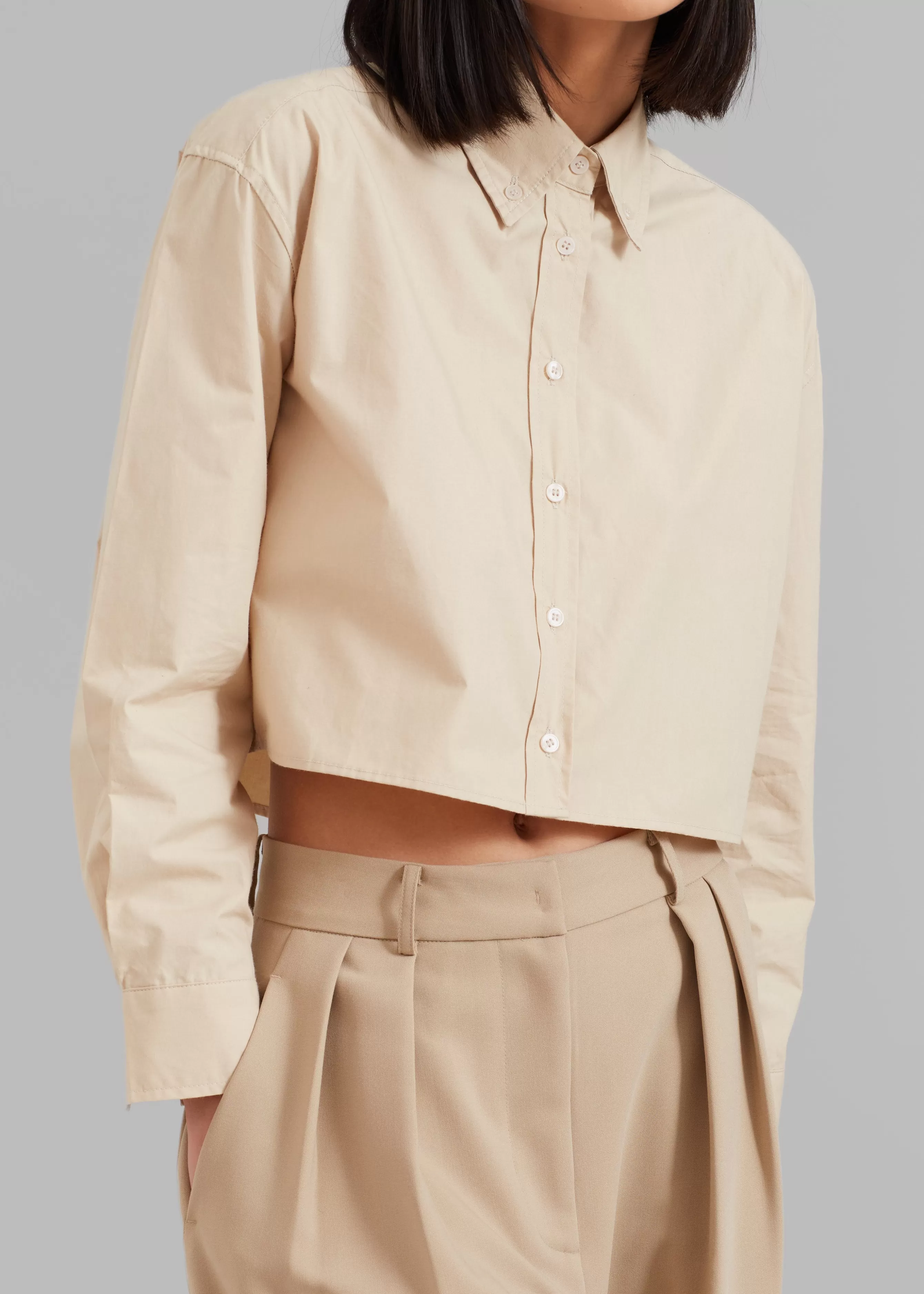 Women The Frankie Shop Caracas Cropped Shirt