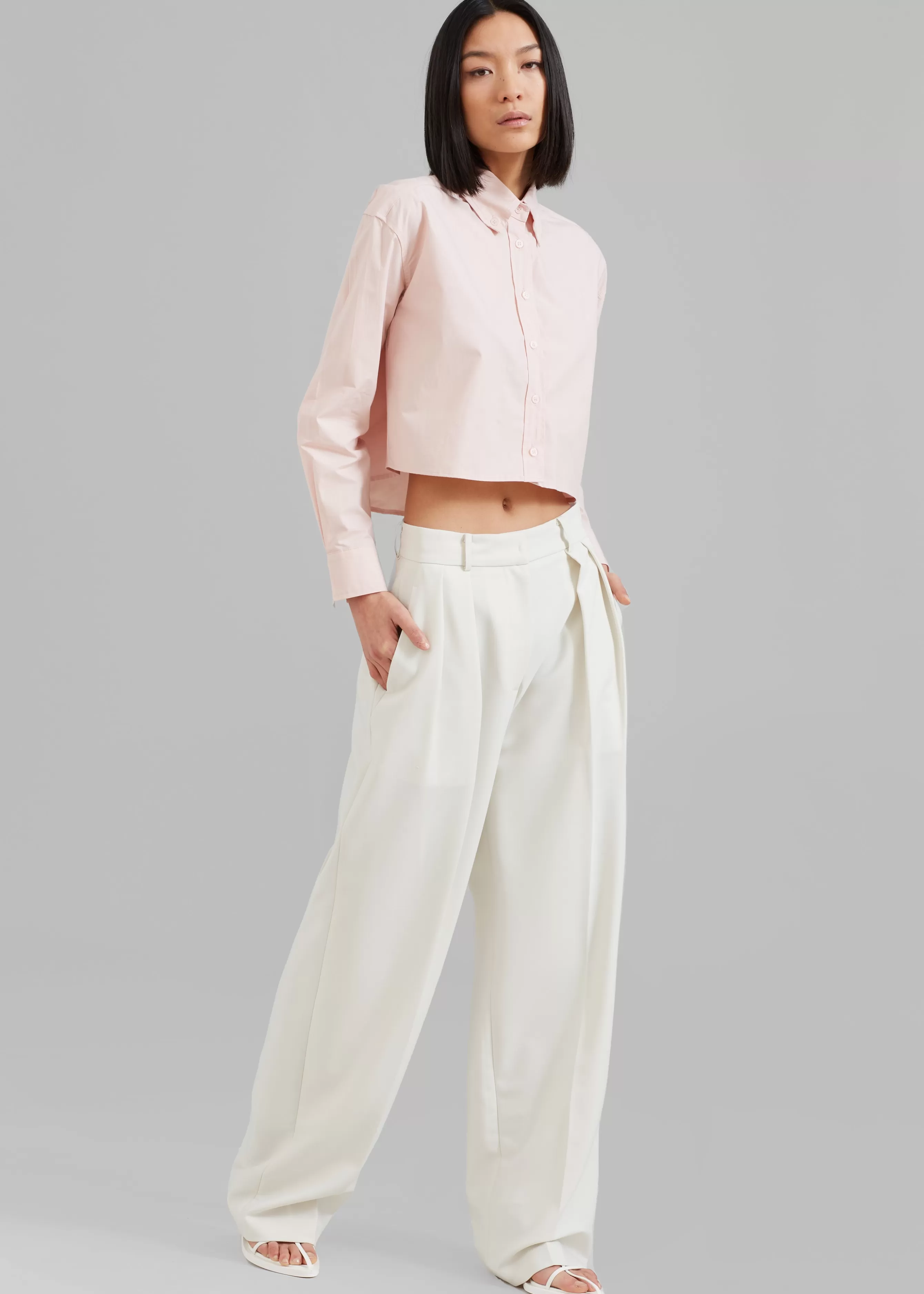 Women The Frankie Shop Caracas Cropped Shirt