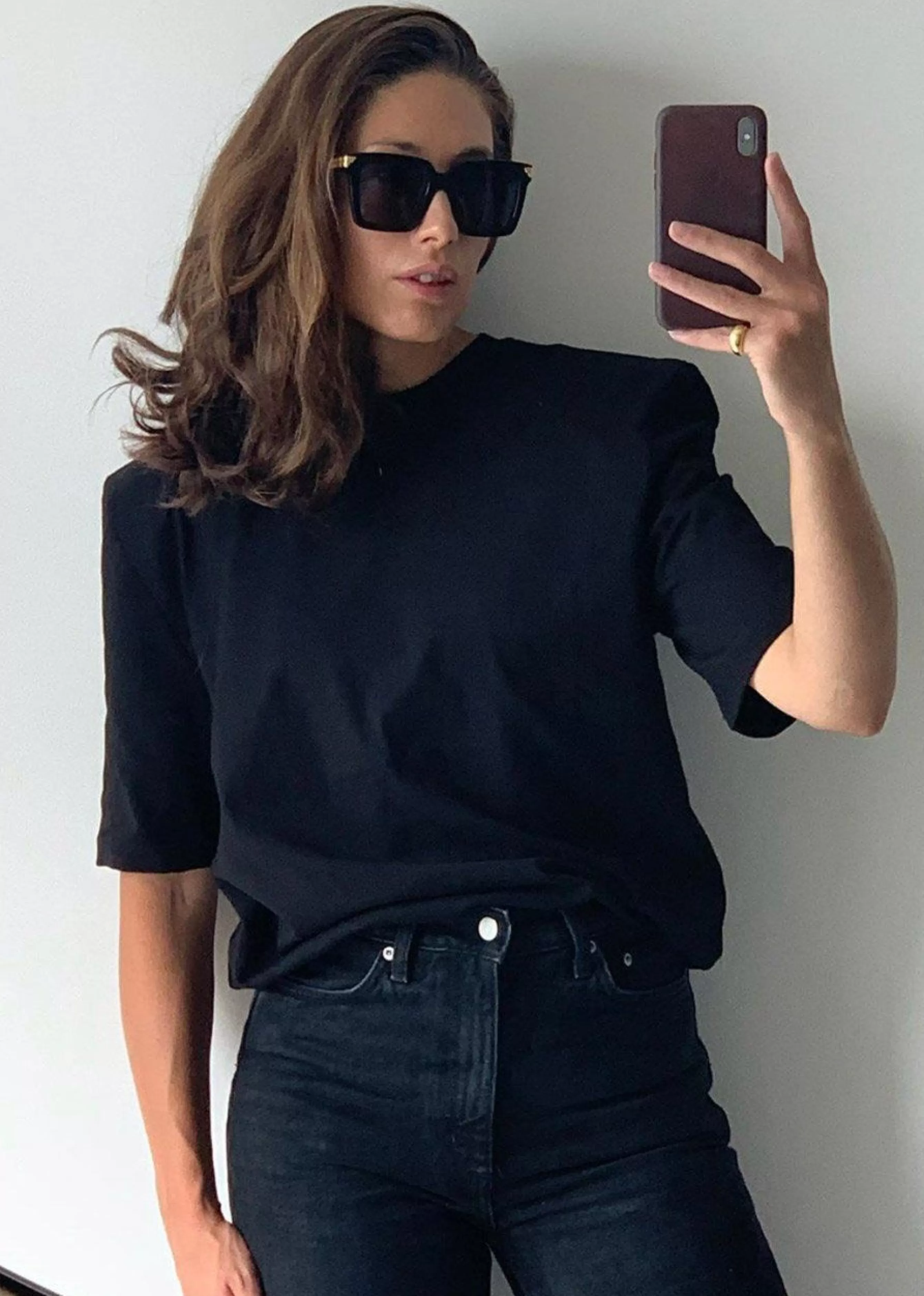 Women The Frankie Shop Carrington Padded Shoulder Tee