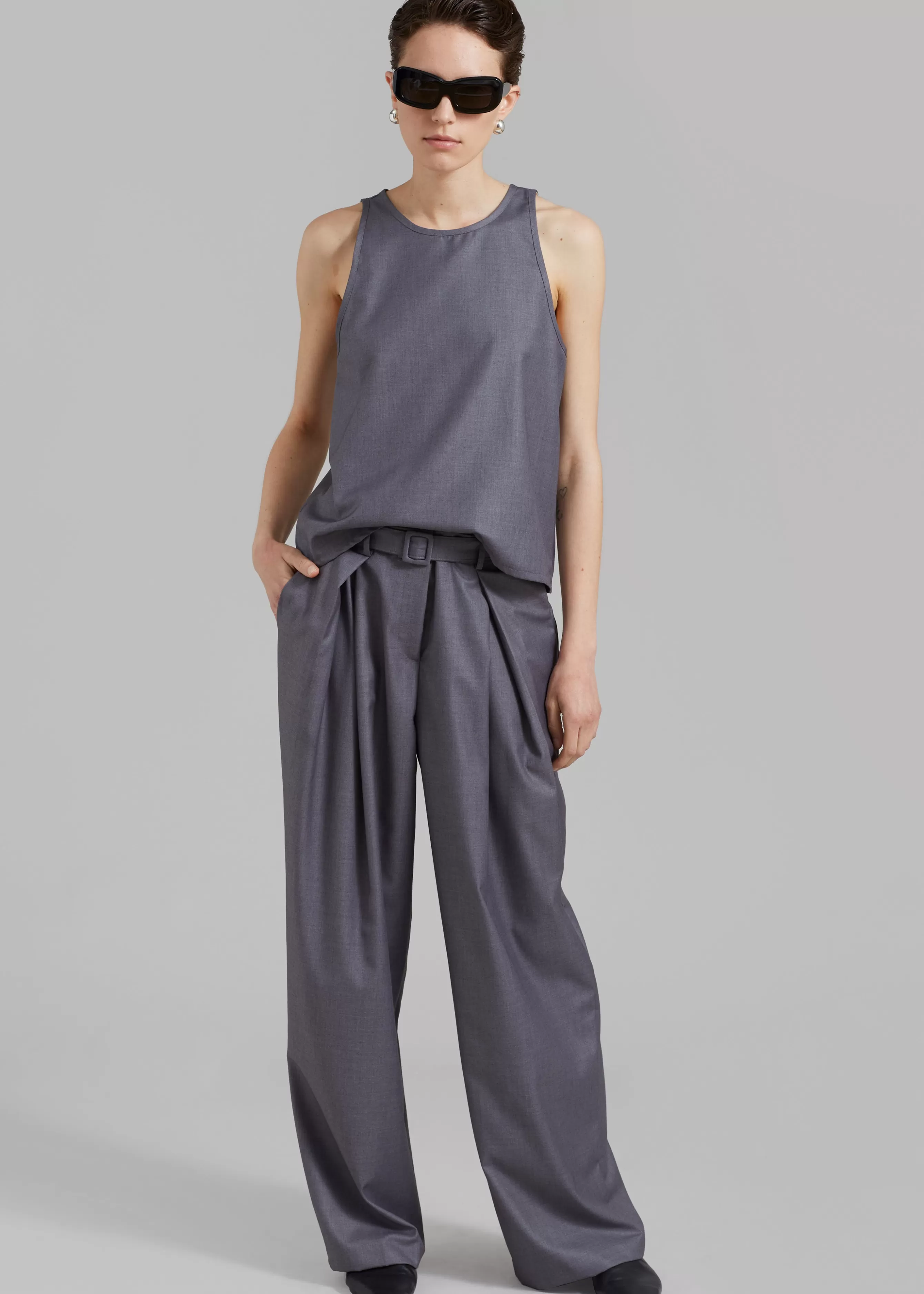 Women The Frankie Shop Clay Belted Pants