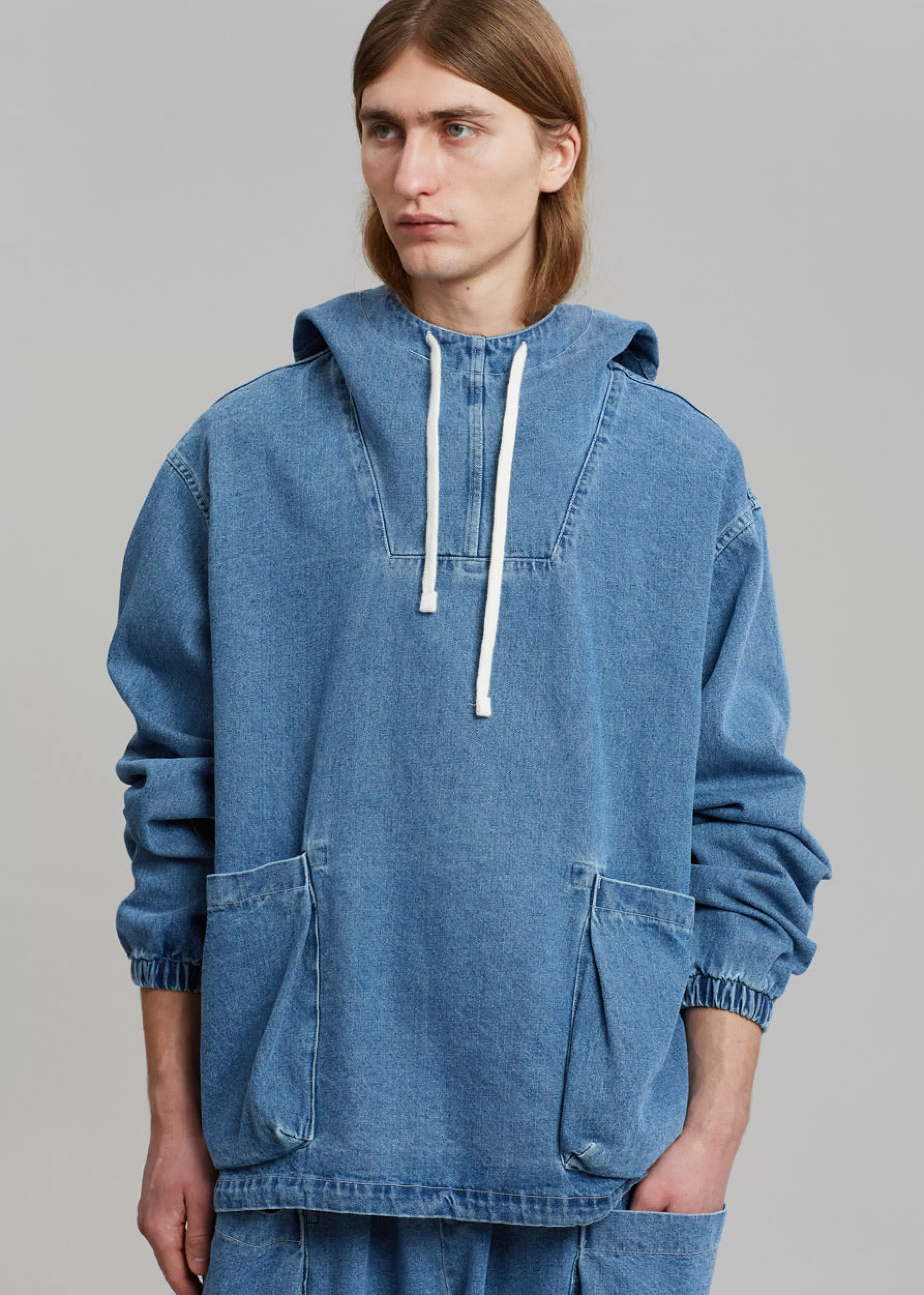 Men The Frankie Shop Cliff Denim Hoodie