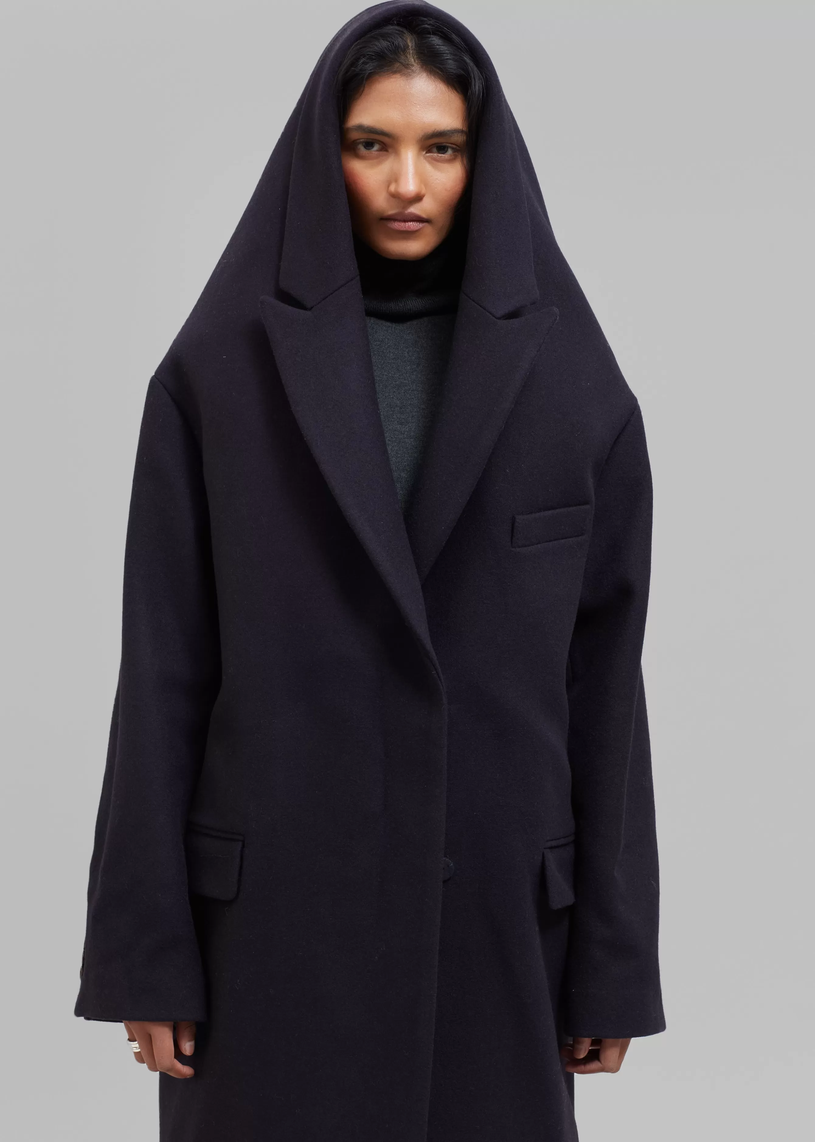 Women The Frankie Shop Coperni Hooded Double-Breasted Coat