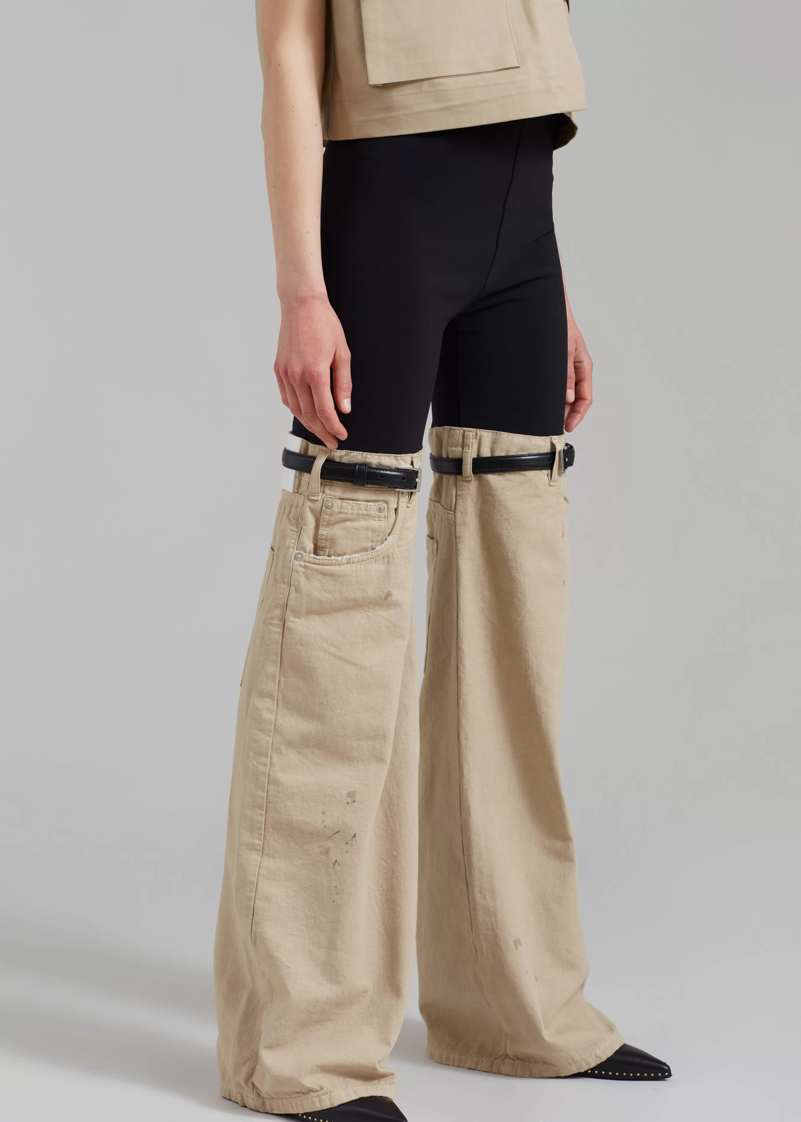 Women The Frankie Shop Coperni Hybrid Denim Trousers