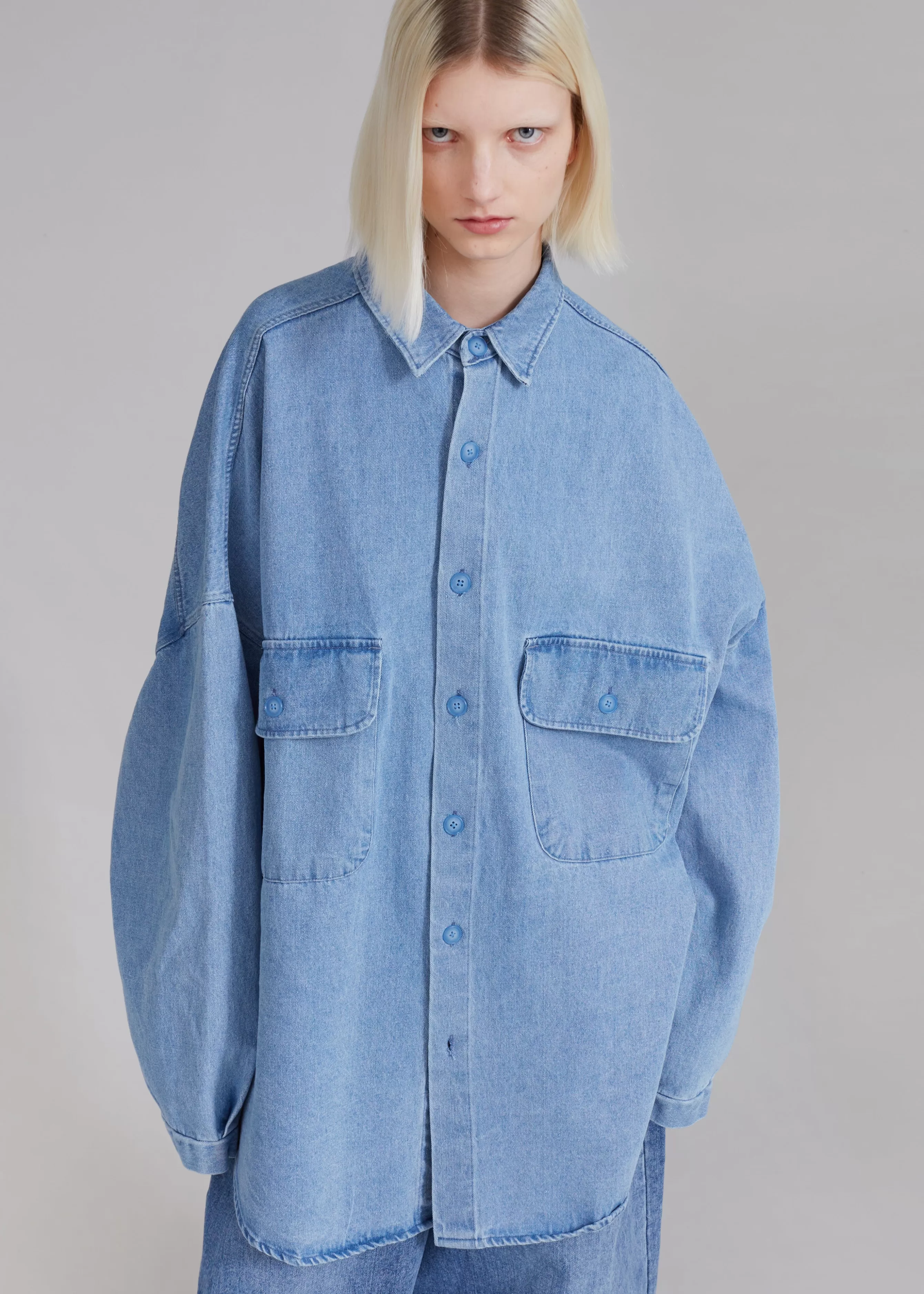 Women The Frankie Shop Dallas Denim Overshirt