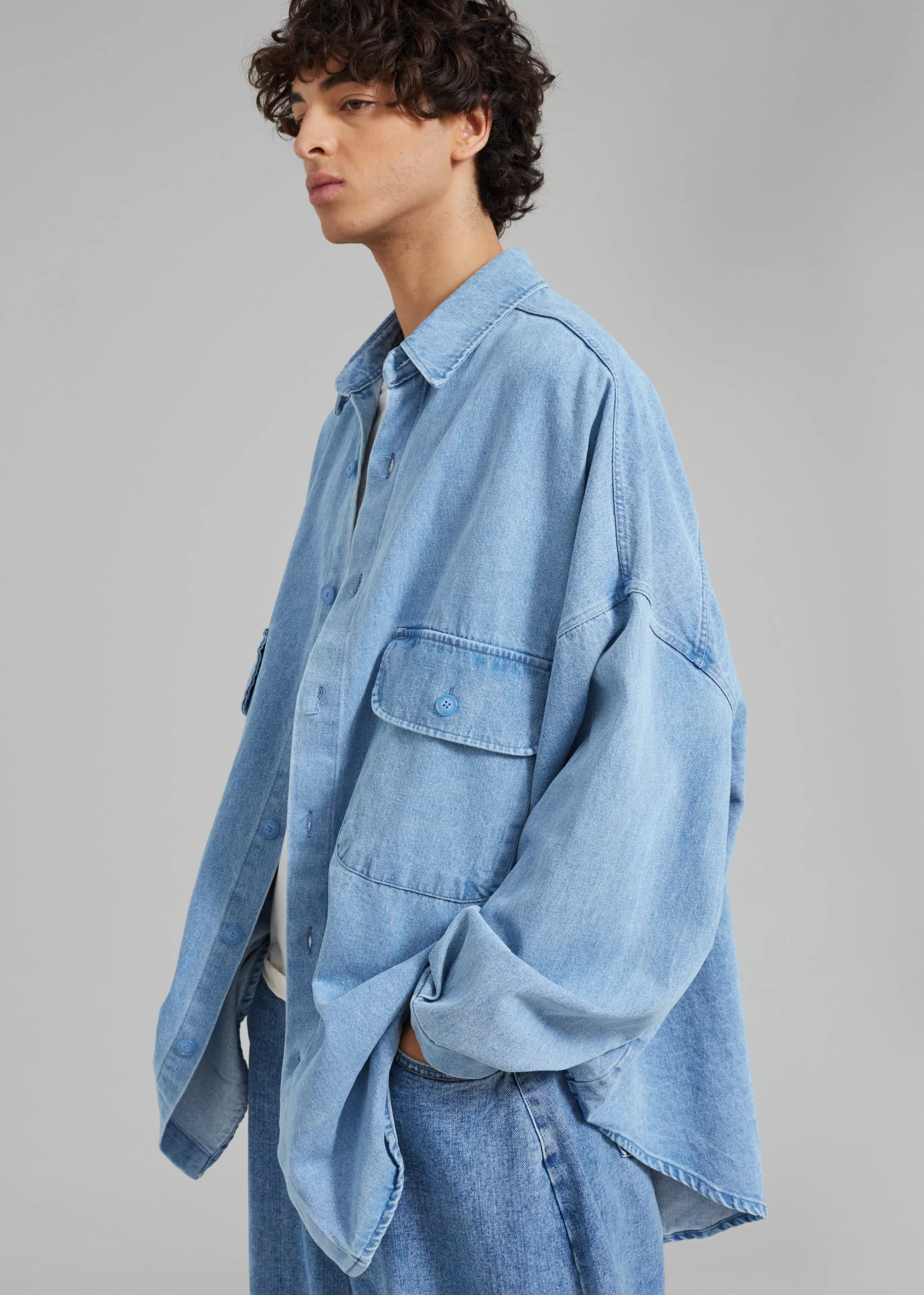 Men The Frankie Shop Dallas Men Denim Overshirt