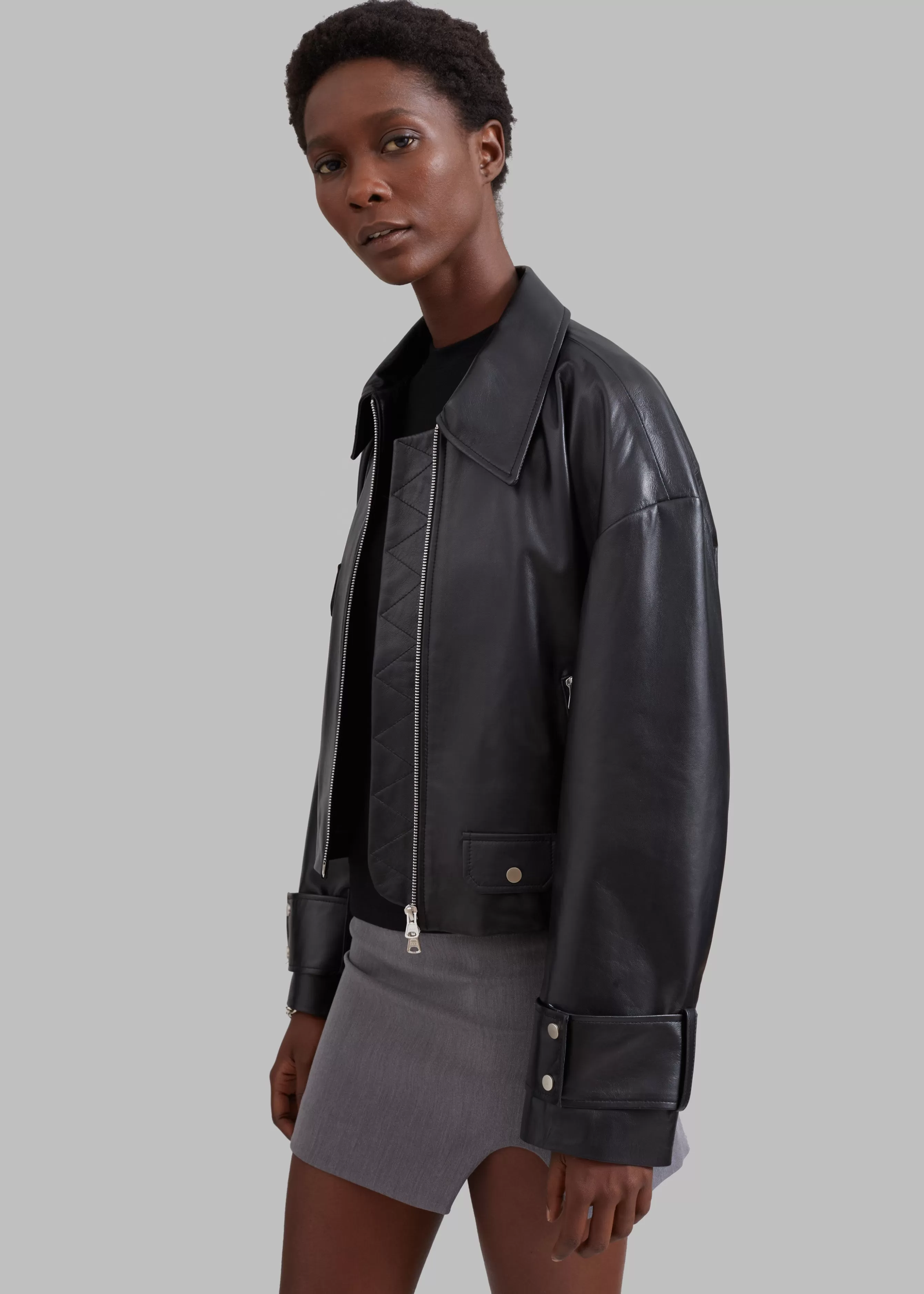 Women The Frankie Shop Derby Leather Jacket