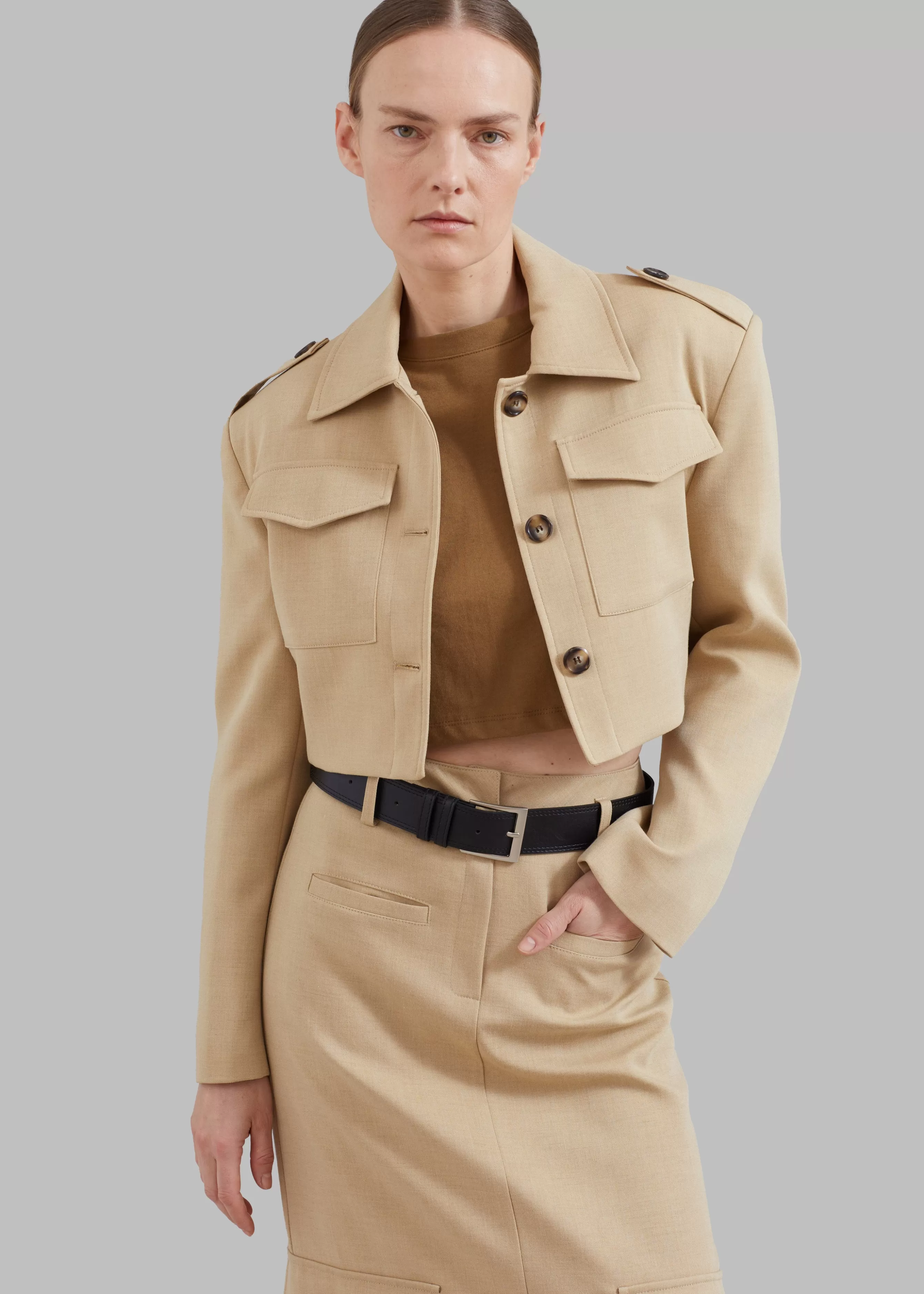 Women The Frankie Shop Eden Cropped Cargo Jacket