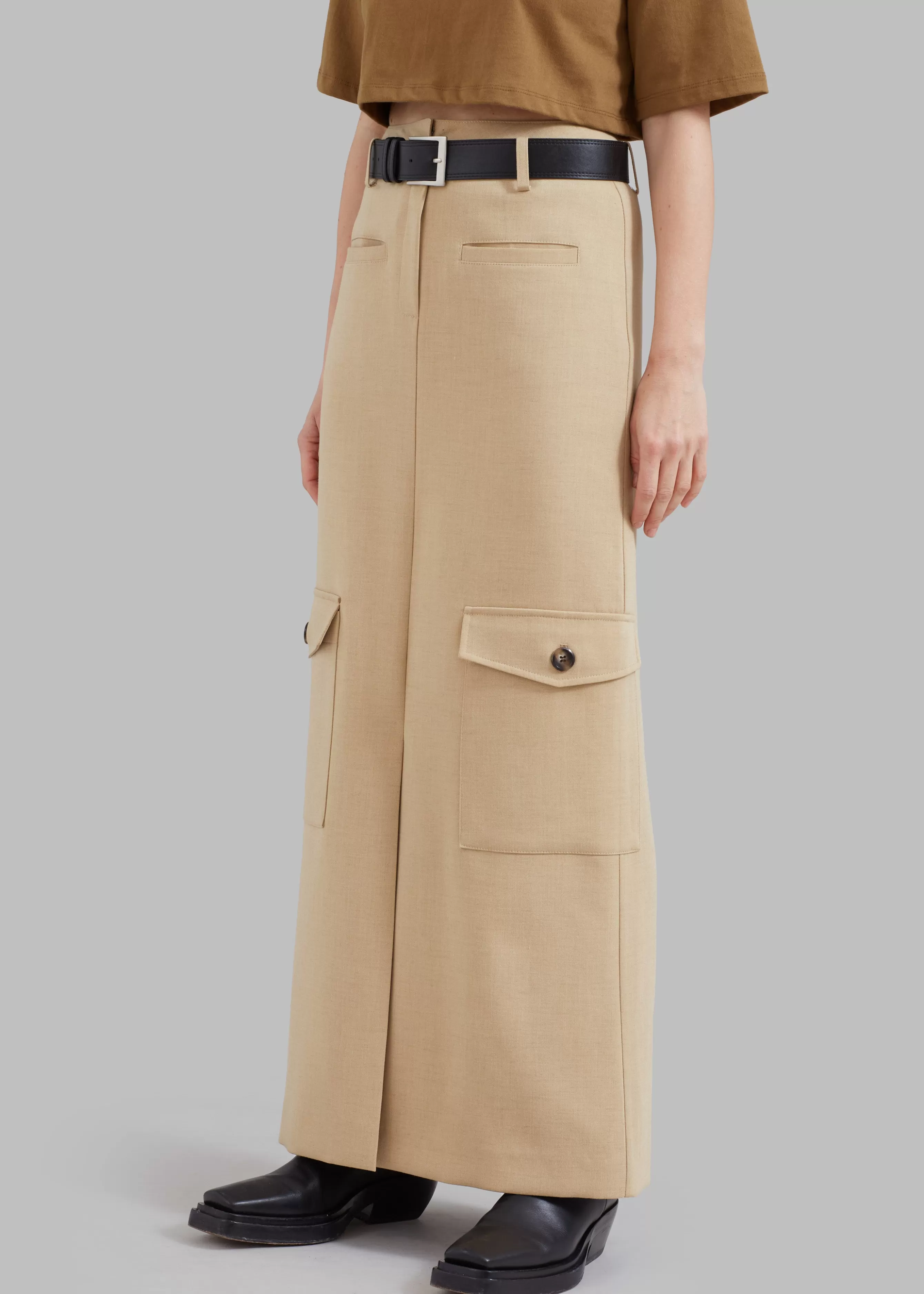 Women The Frankie Shop Eden Long Cargo Skirt