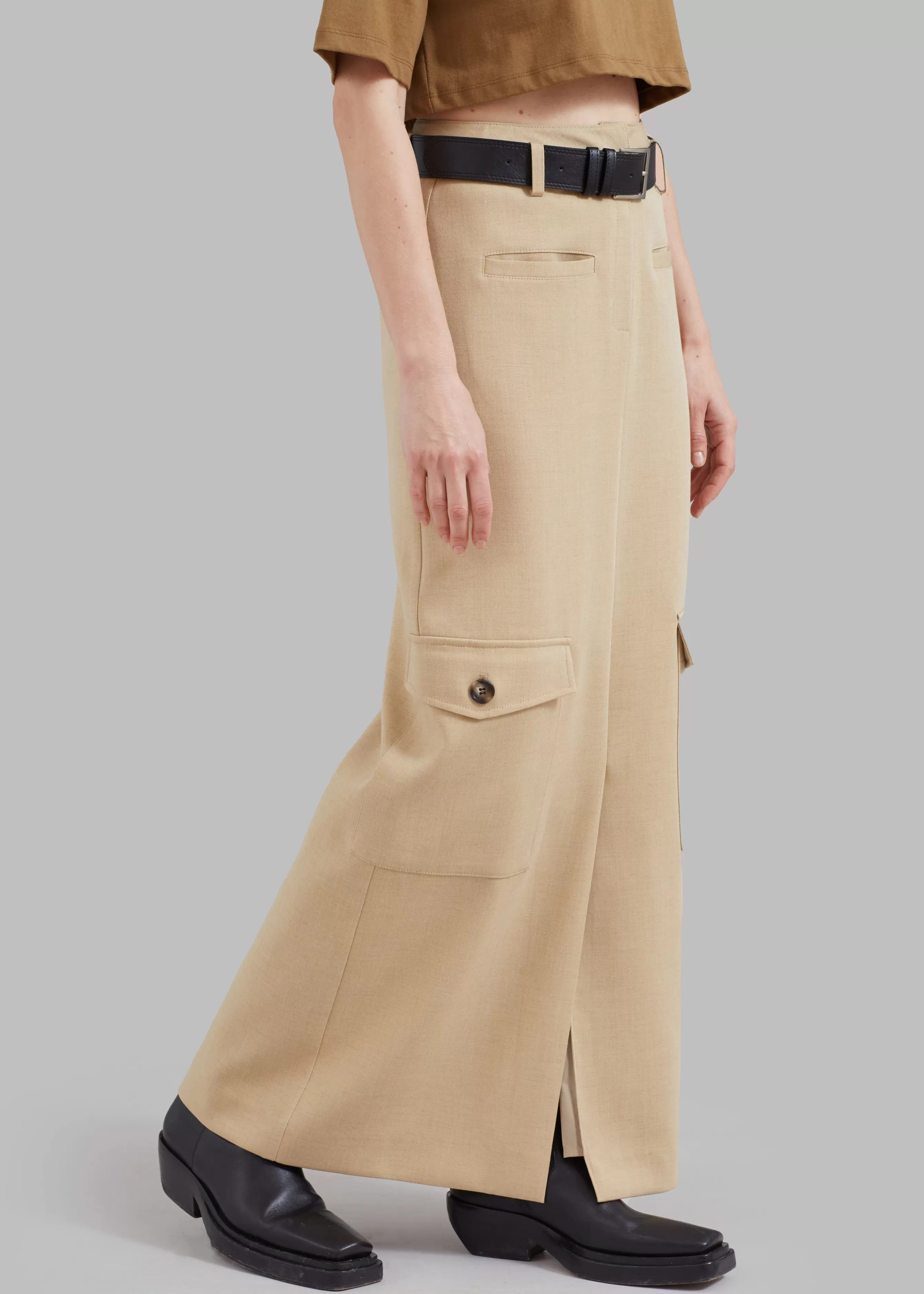 Women The Frankie Shop Eden Long Cargo Skirt