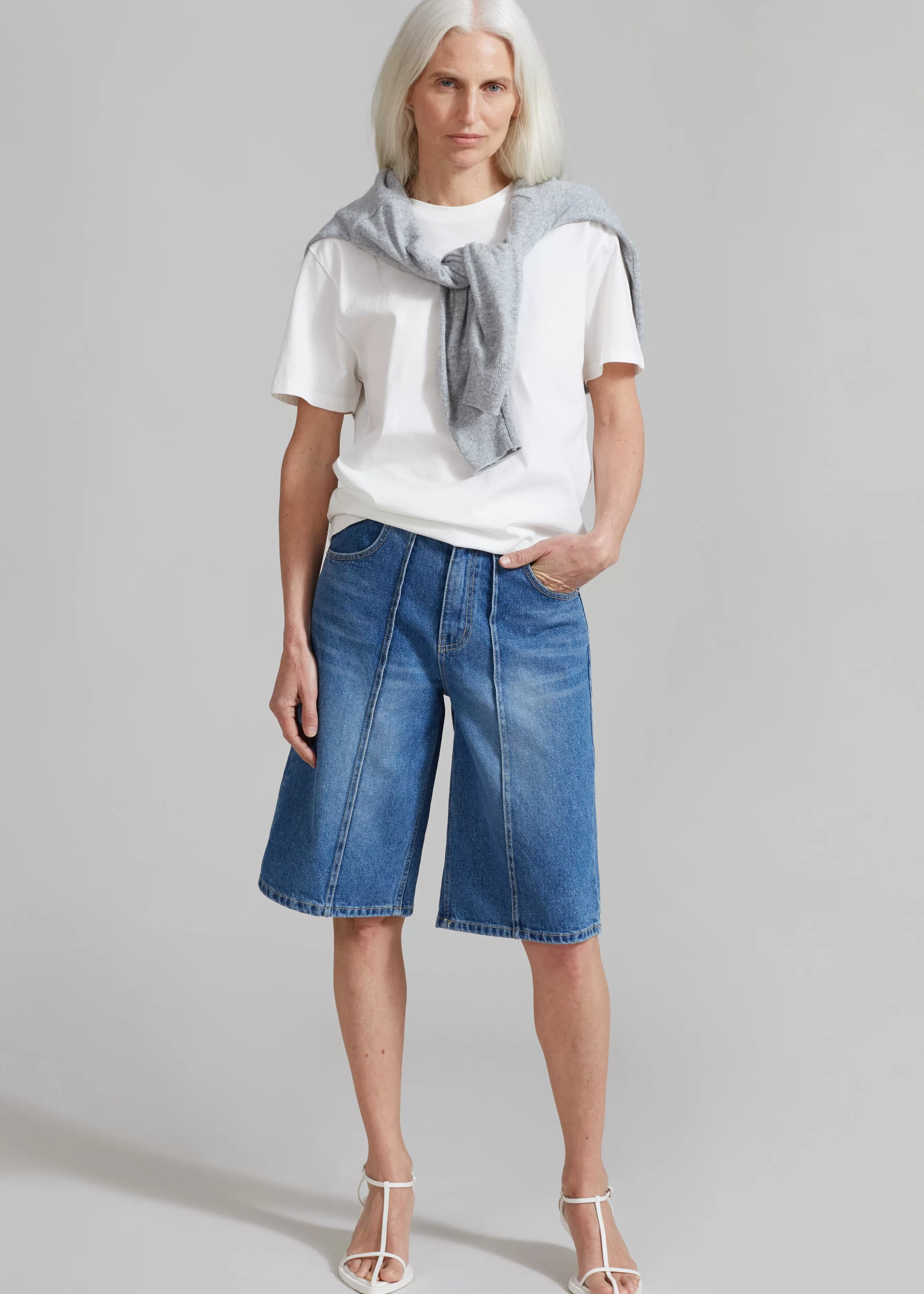 Women The Frankie Shop Elia Denim Bermuda Shorts