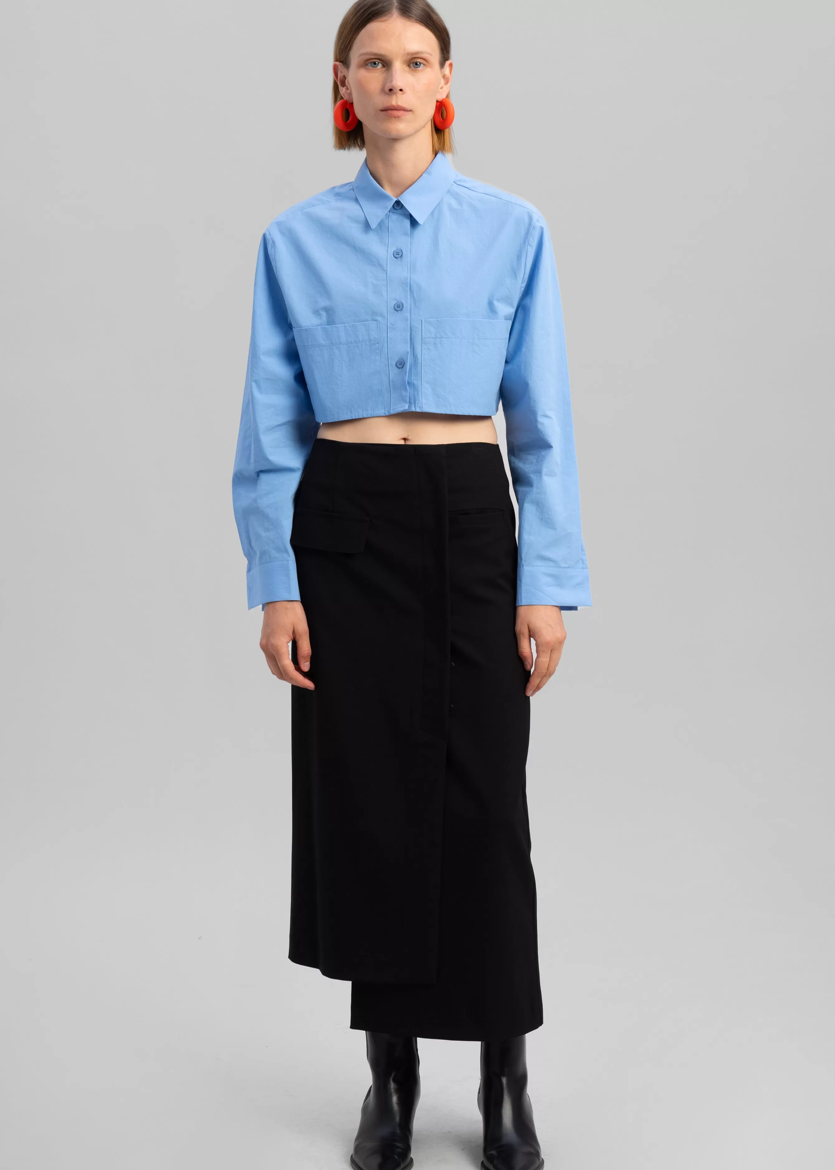 Women The Frankie Shop Elo Cropped Pocket Shirt