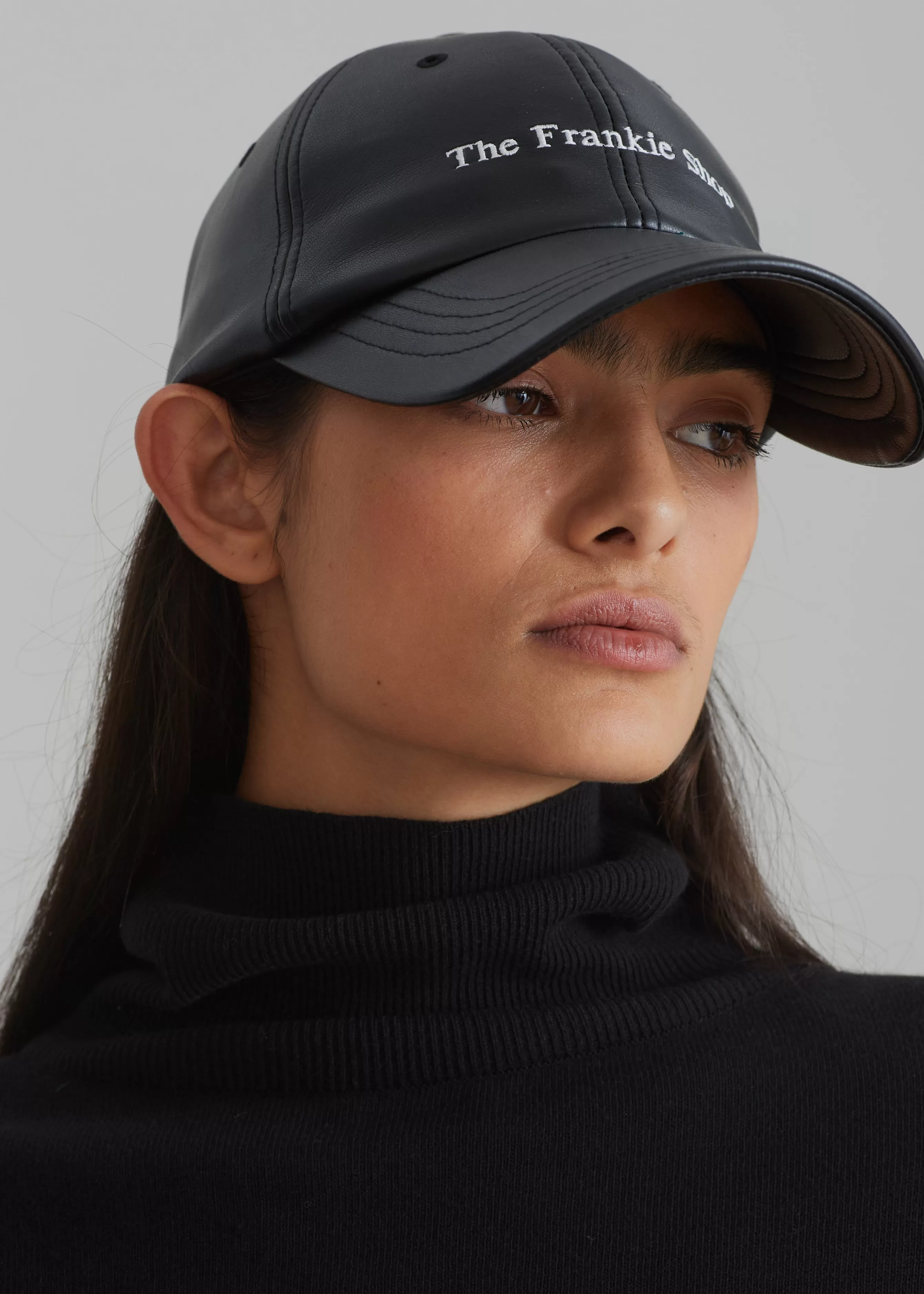 Women The Frankie Shop Frankie Faux Leather Baseball Cap