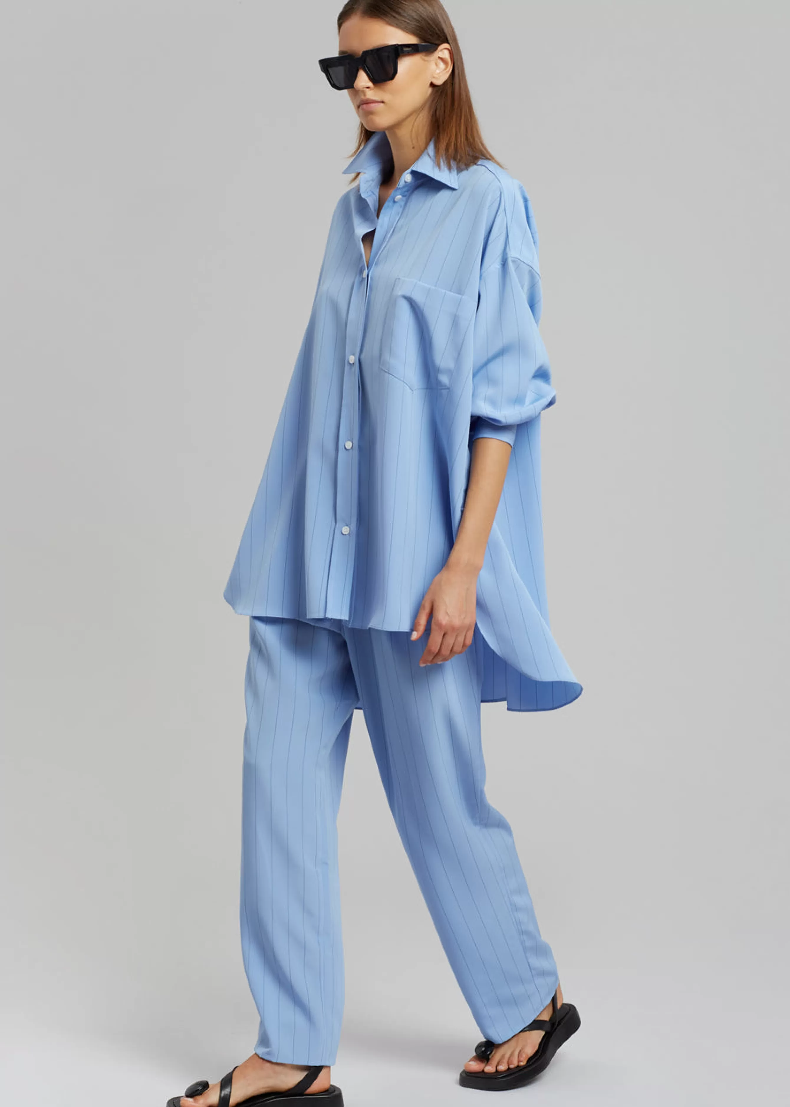 Women The Frankie Shop Georgia Fluid Stripe Shirt