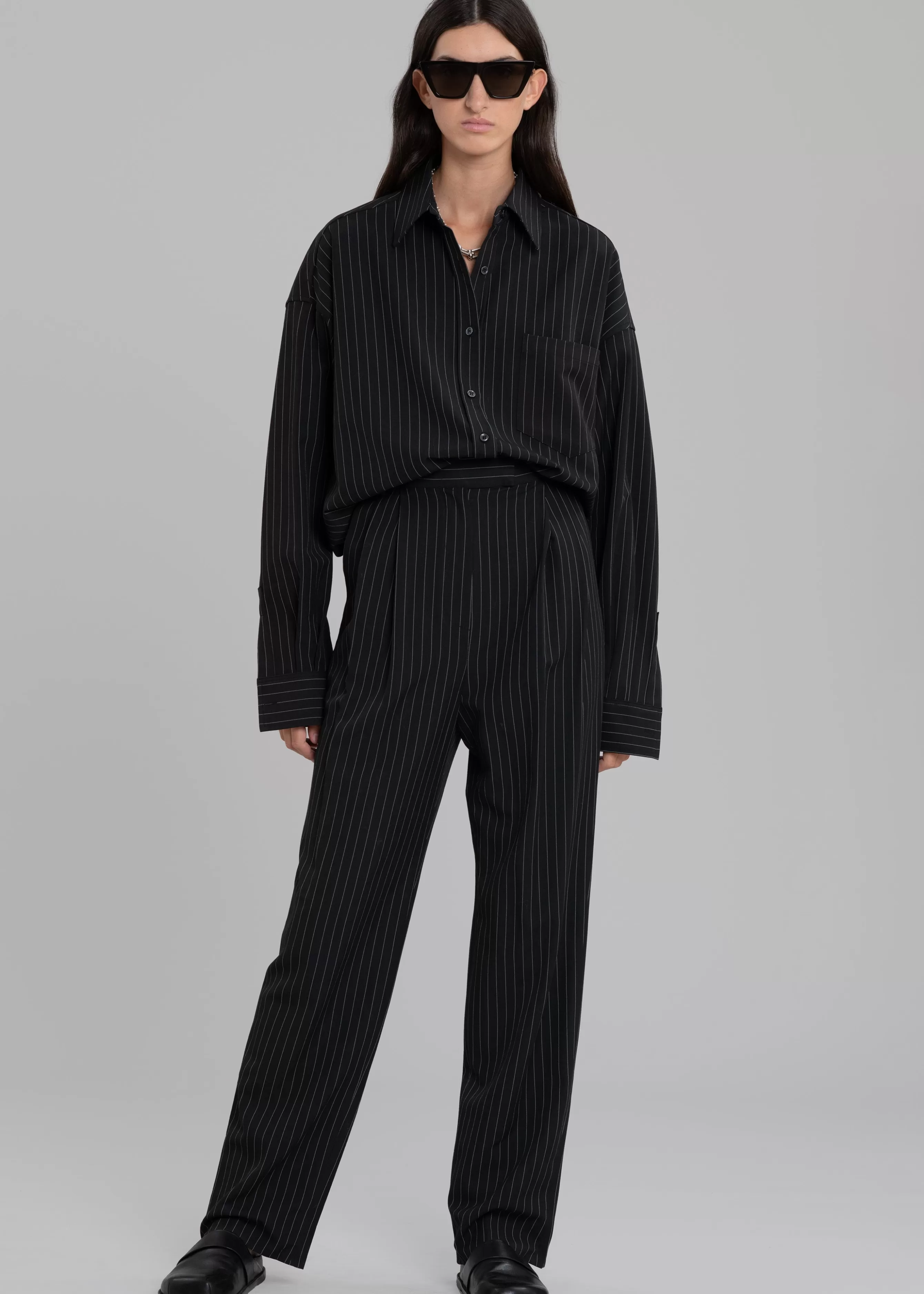 Women The Frankie Shop Georgia Pinstripe Shirt