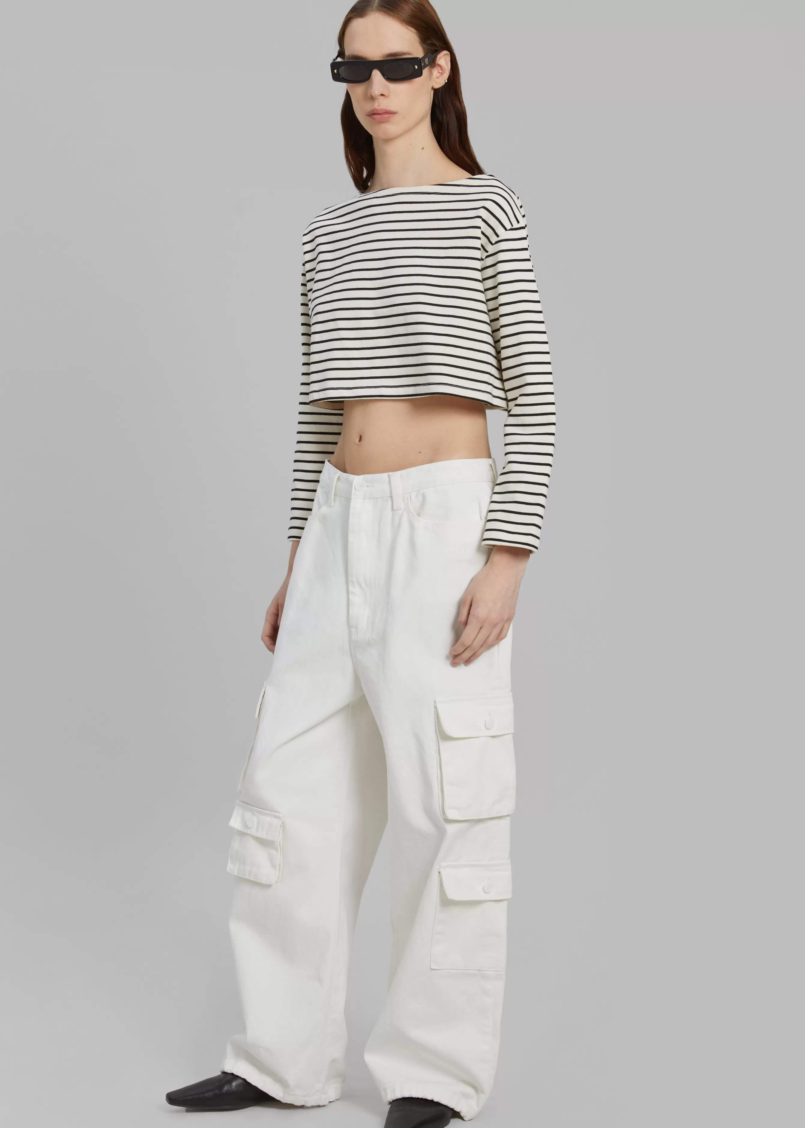 Women The Frankie Shop Hailey Denim Oversized Cargo Pants