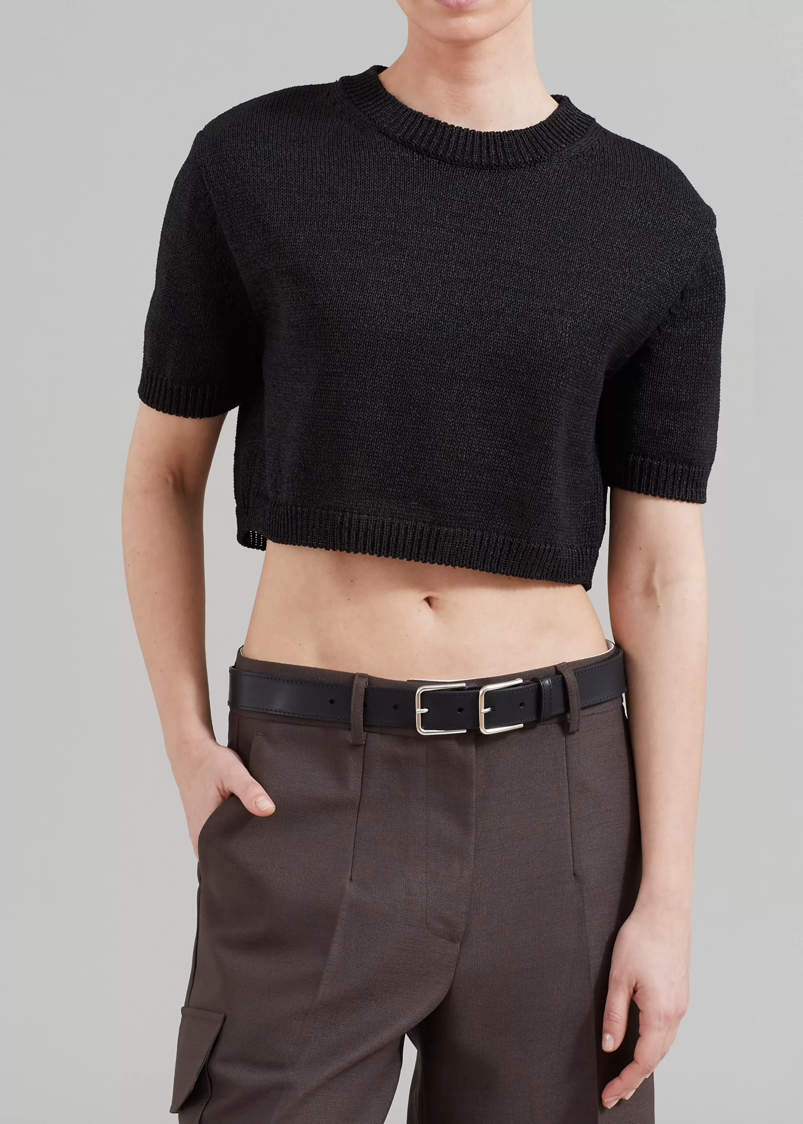 Women The Frankie Shop Holly Cropped Knit Top