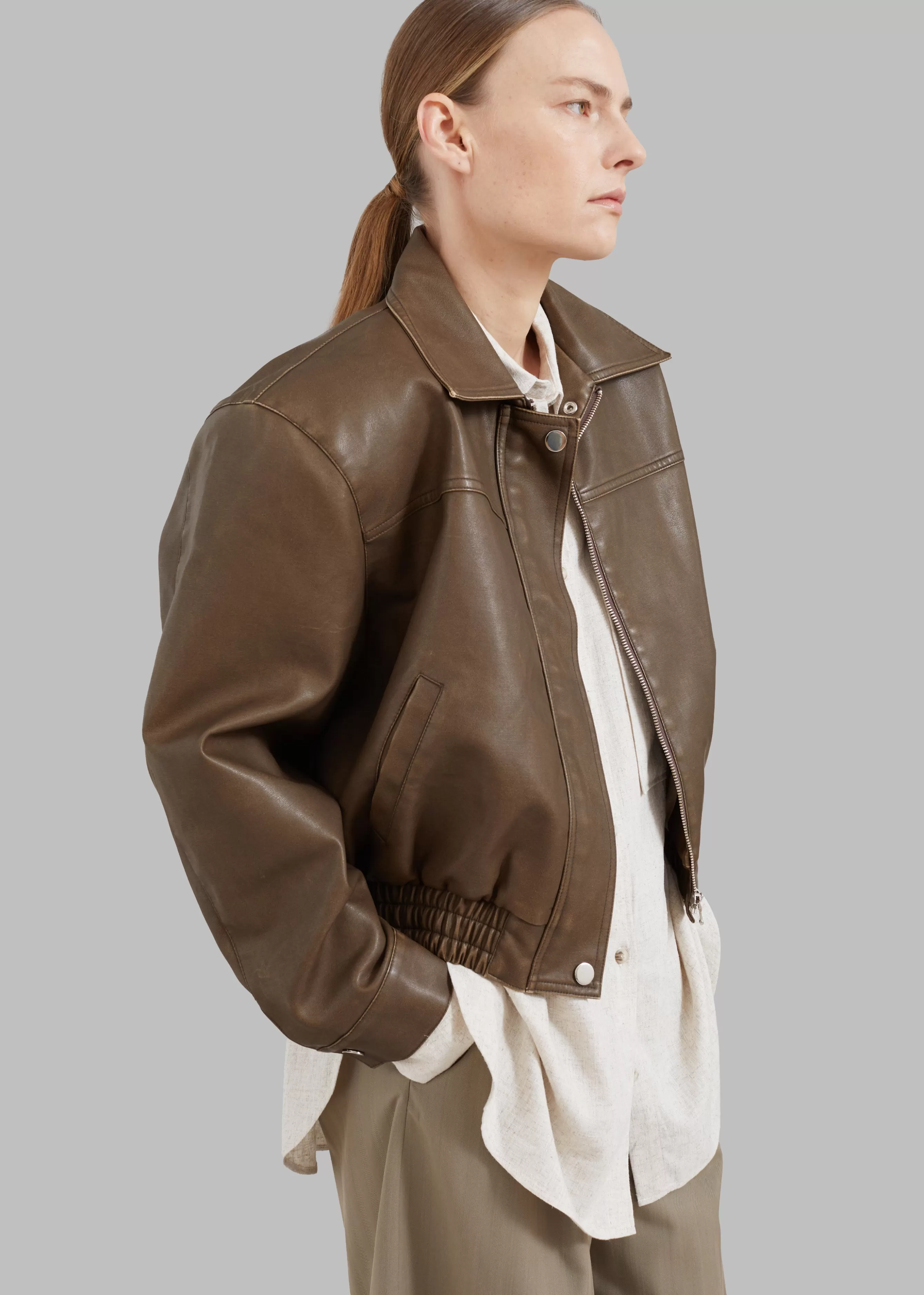 Women The Frankie Shop Jaden Faux Leather Bomber