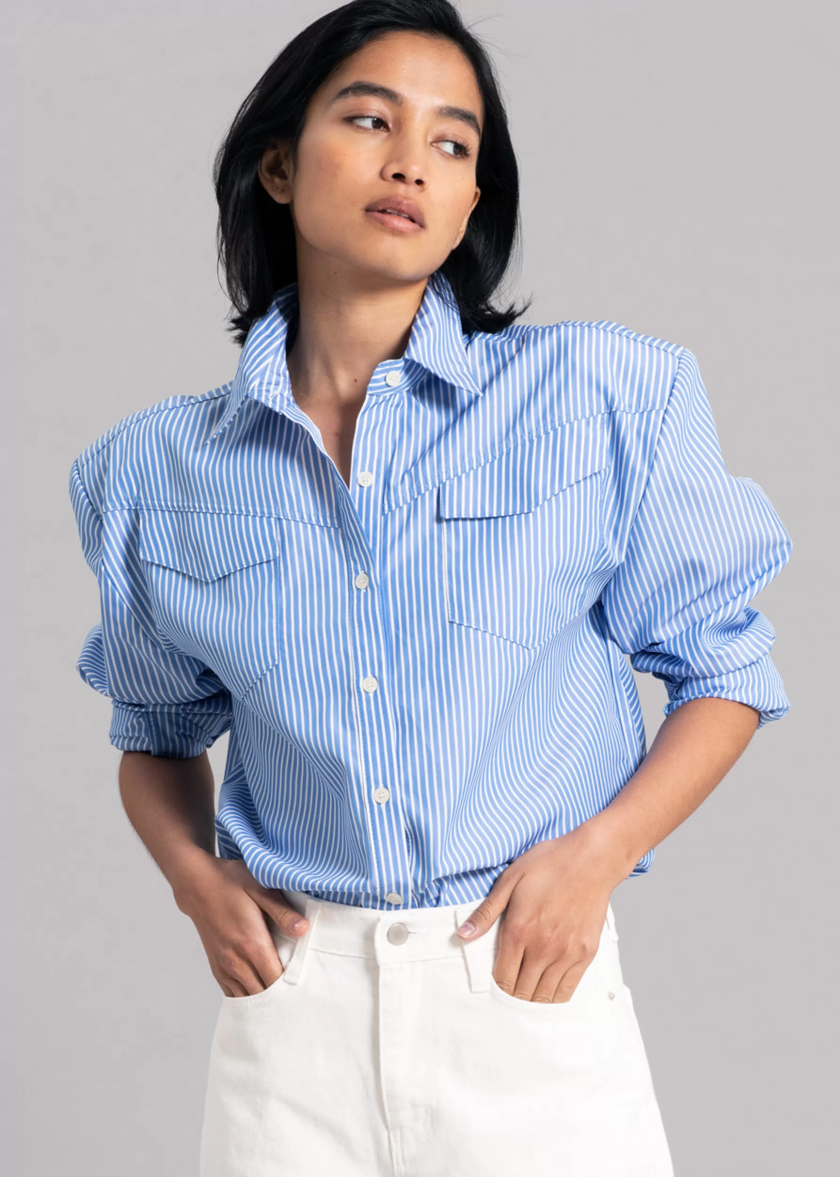 Women The Frankie Shop Jeanne Padded Shirt