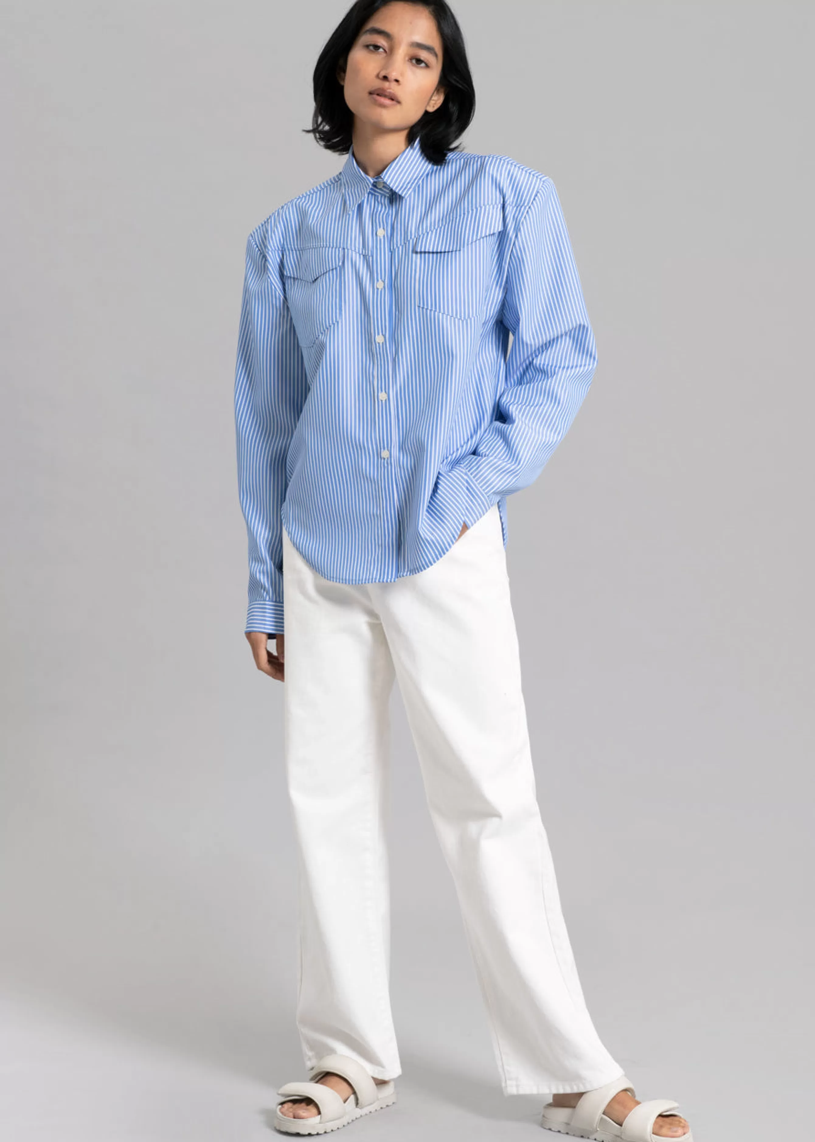 Women The Frankie Shop Jeanne Padded Shirt