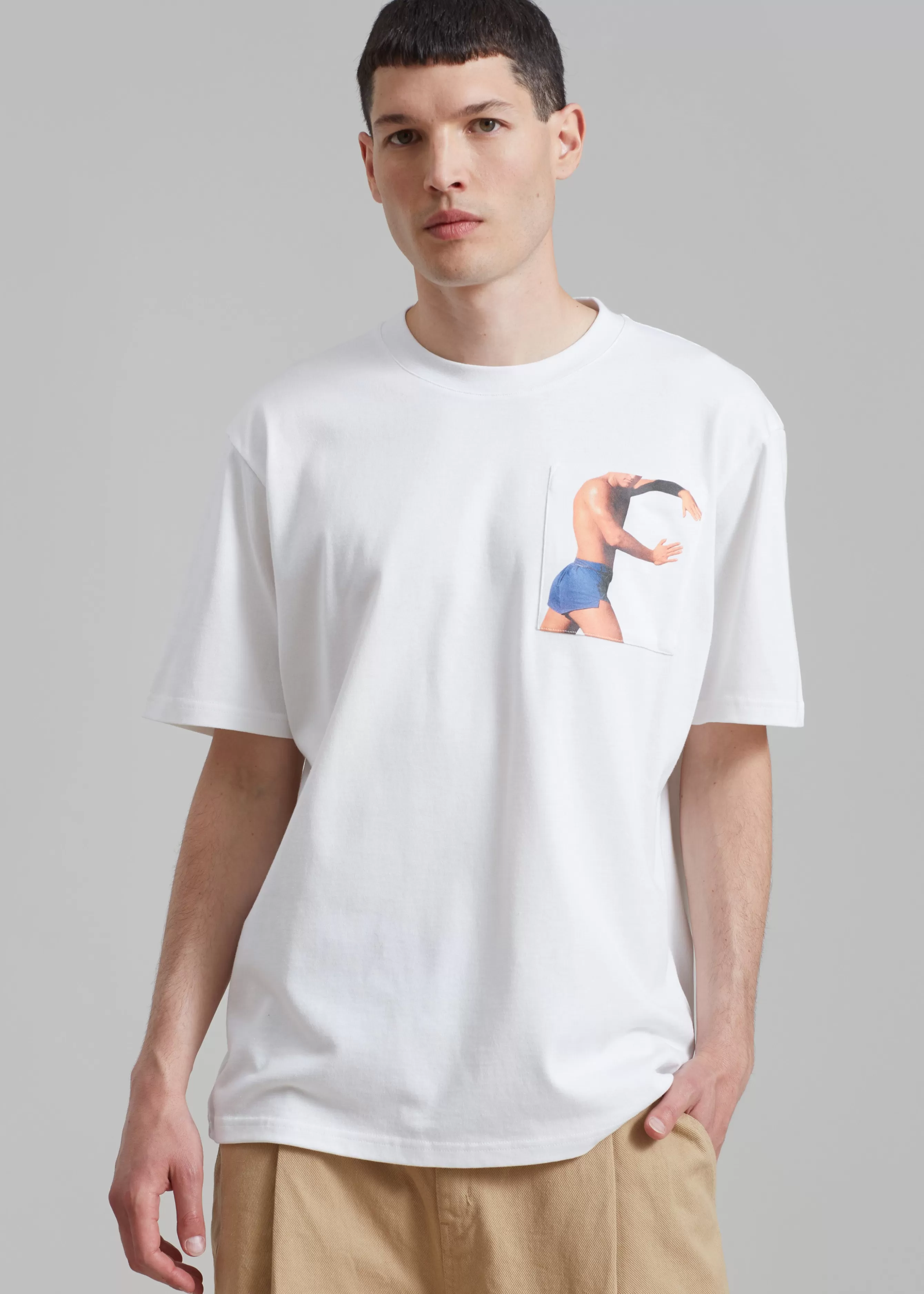 Men The Frankie Shop Jw Anderson Profile Stud Chest Pocket T-Shirt