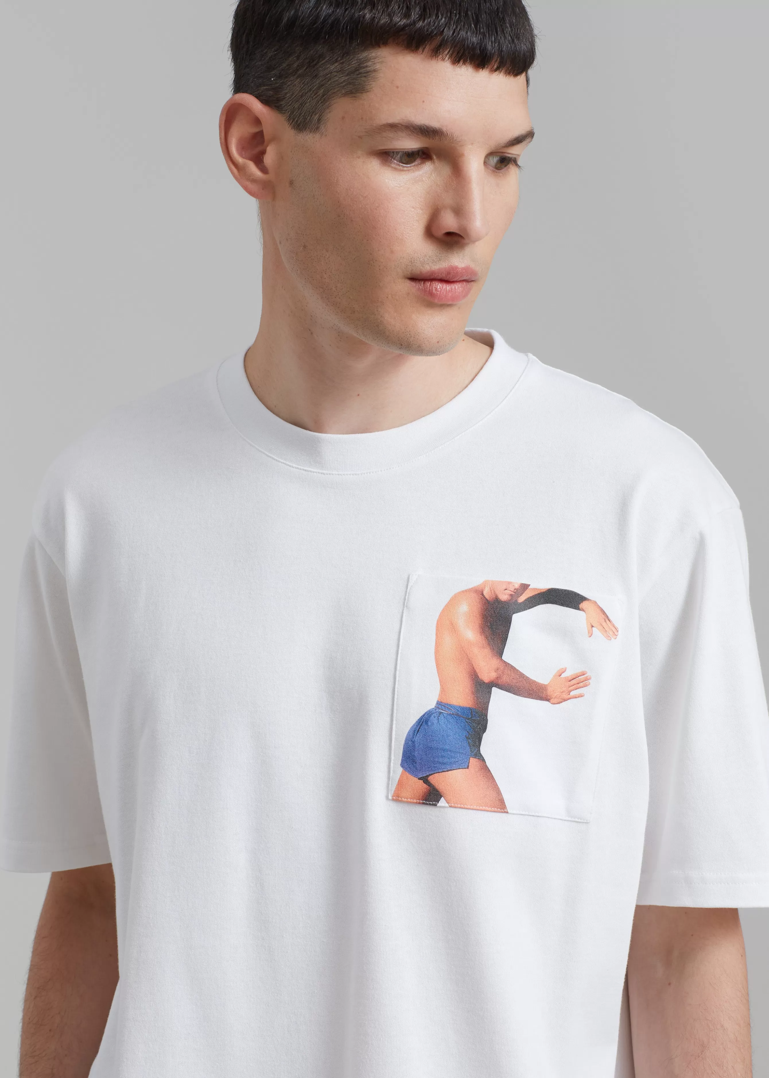 Men The Frankie Shop Jw Anderson Profile Stud Chest Pocket T-Shirt