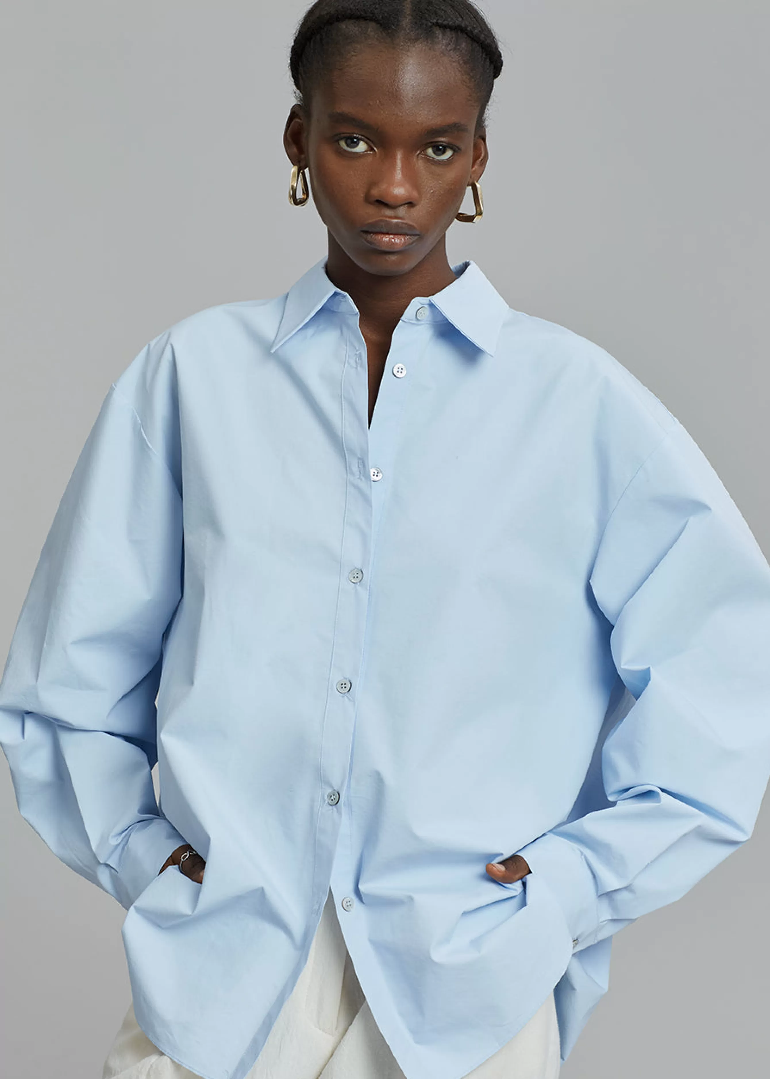 Women The Frankie Shop Kae Button Back Shirt