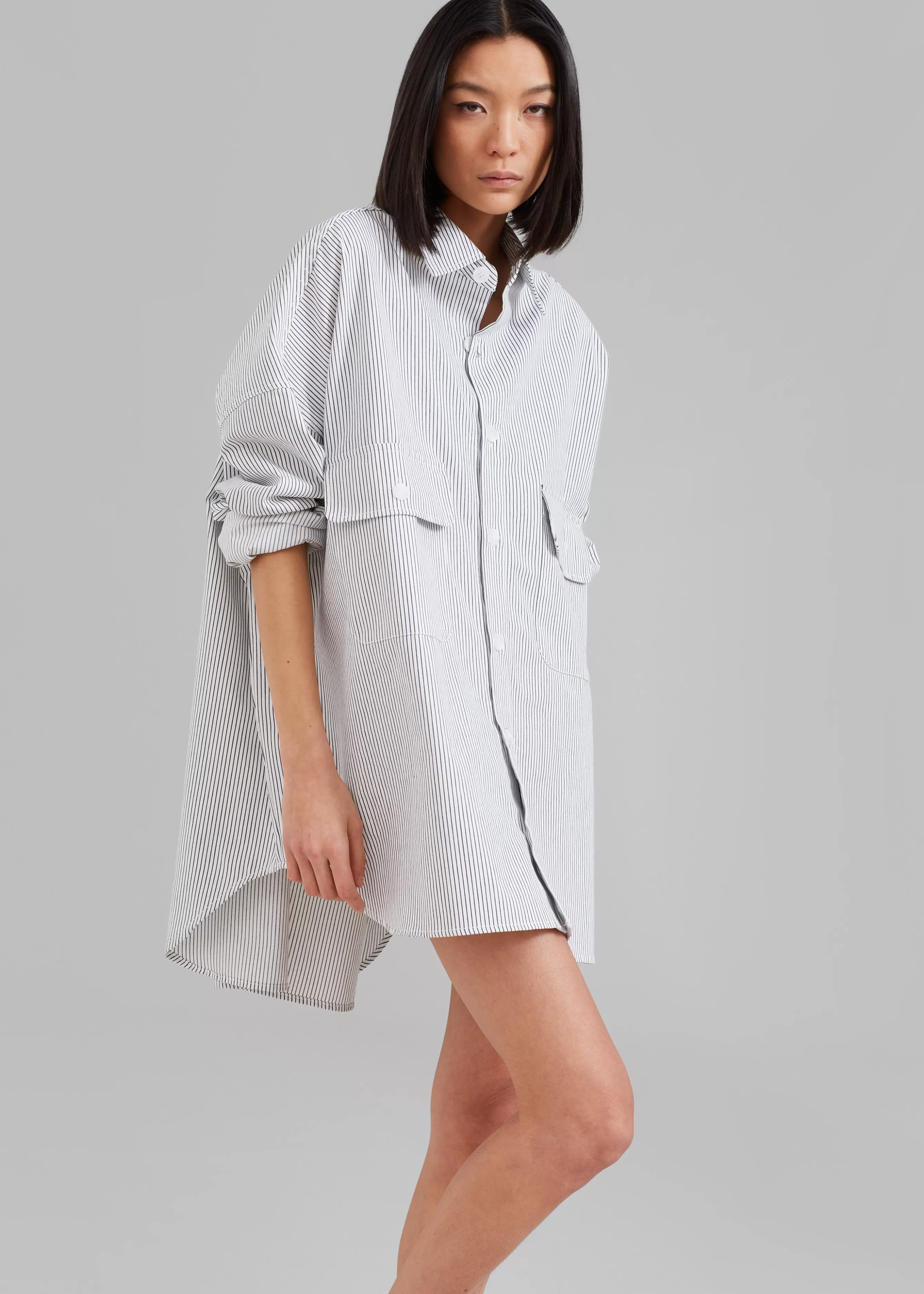 Women The Frankie Shop Kaline White Pocket Shirt