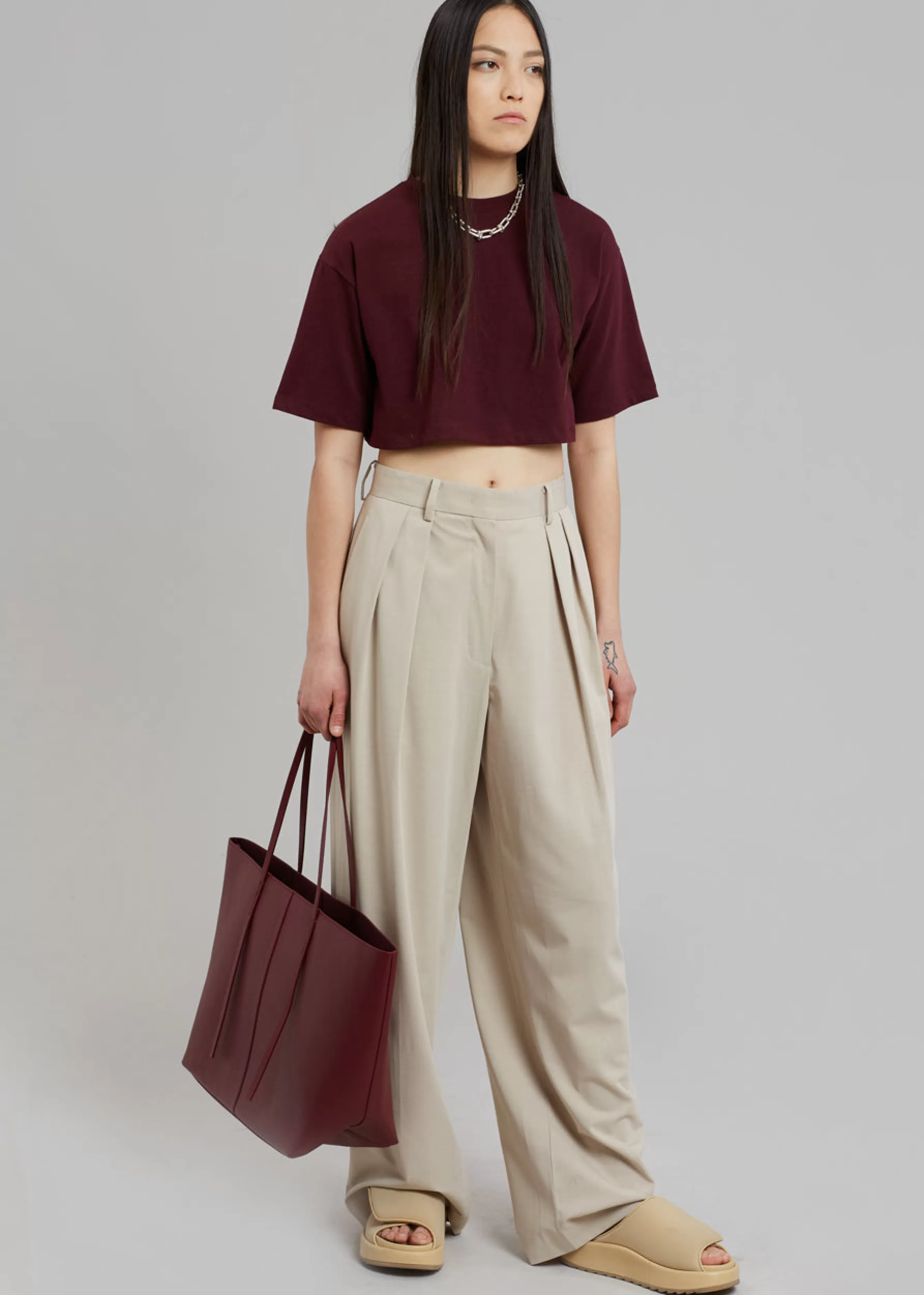 Women The Frankie Shop Karina Cropped T-Shirt