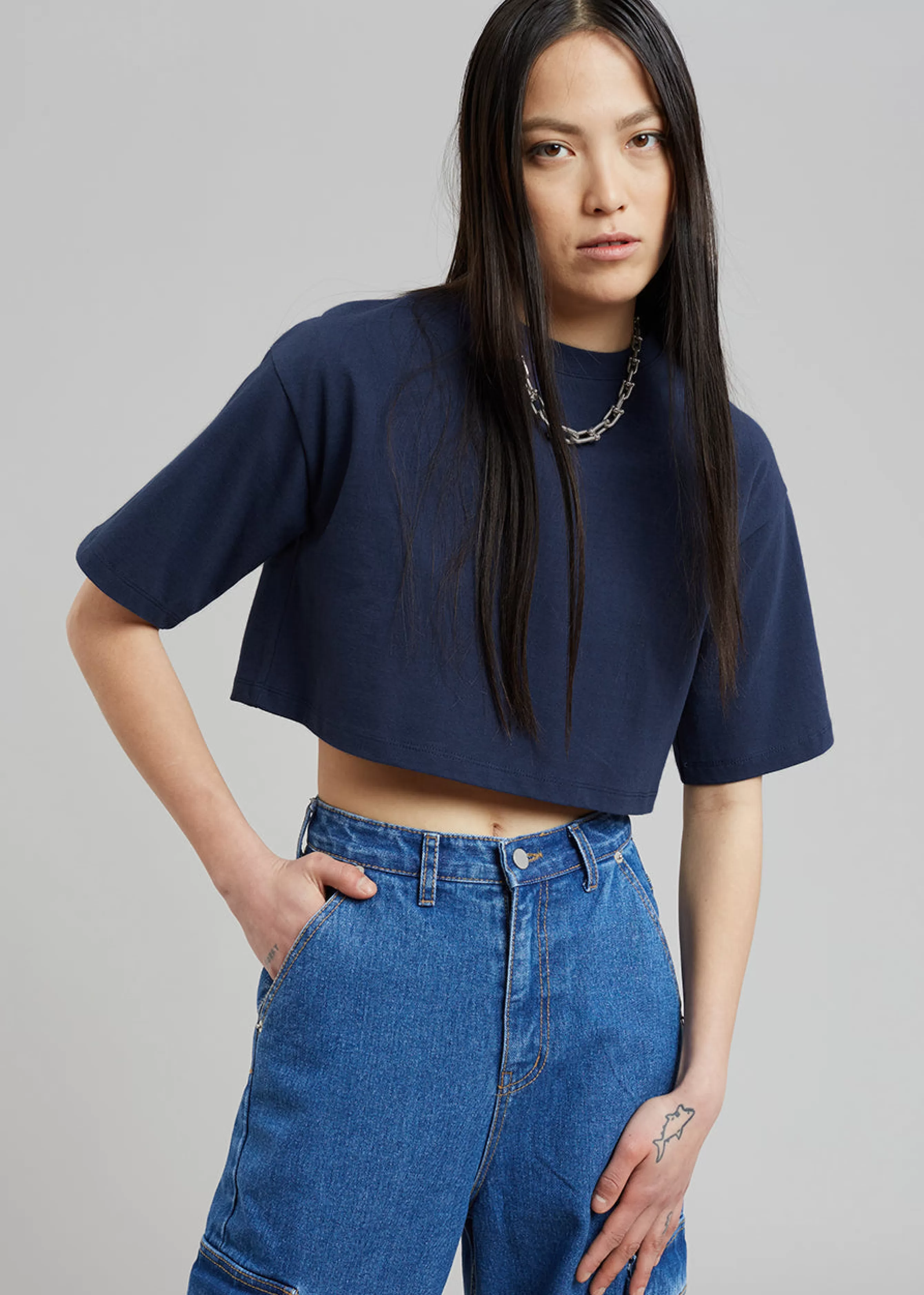 Women The Frankie Shop Karina Cropped T-Shirt