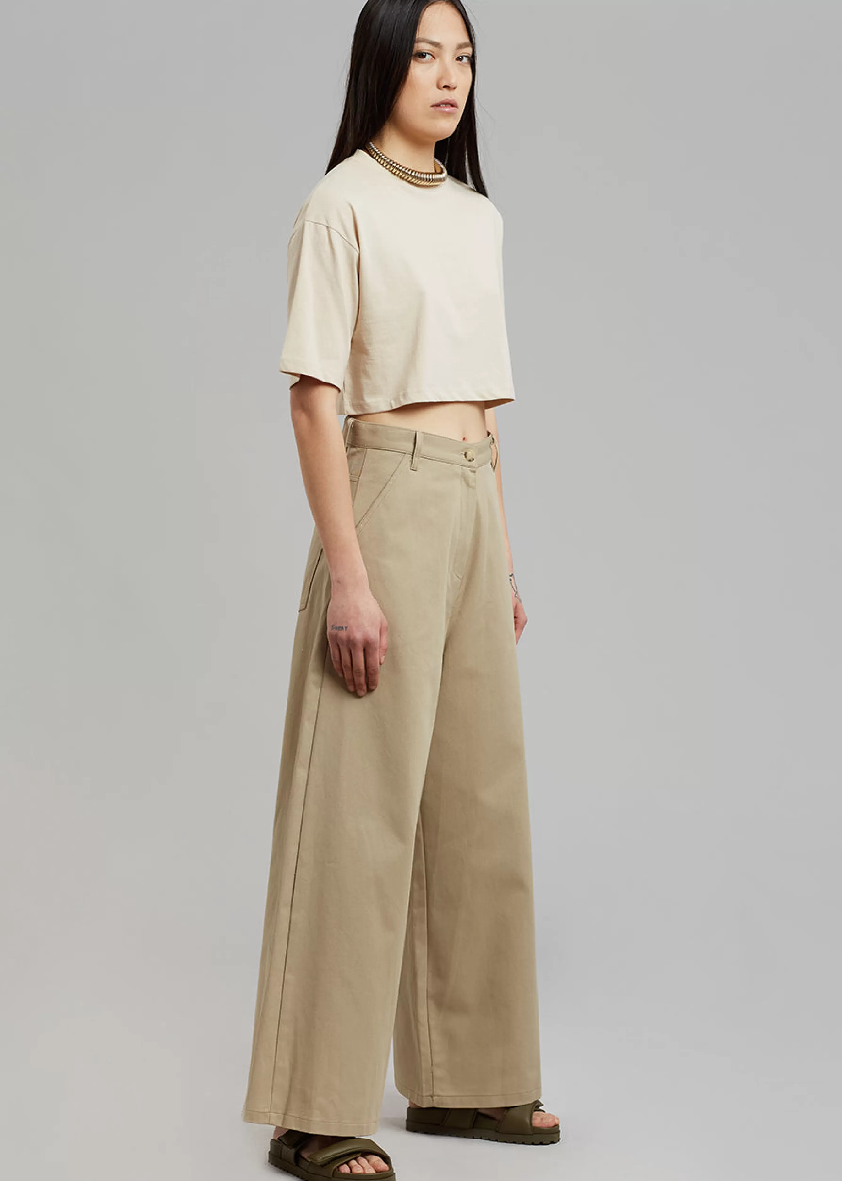 Women The Frankie Shop Karina Cropped T-Shirt