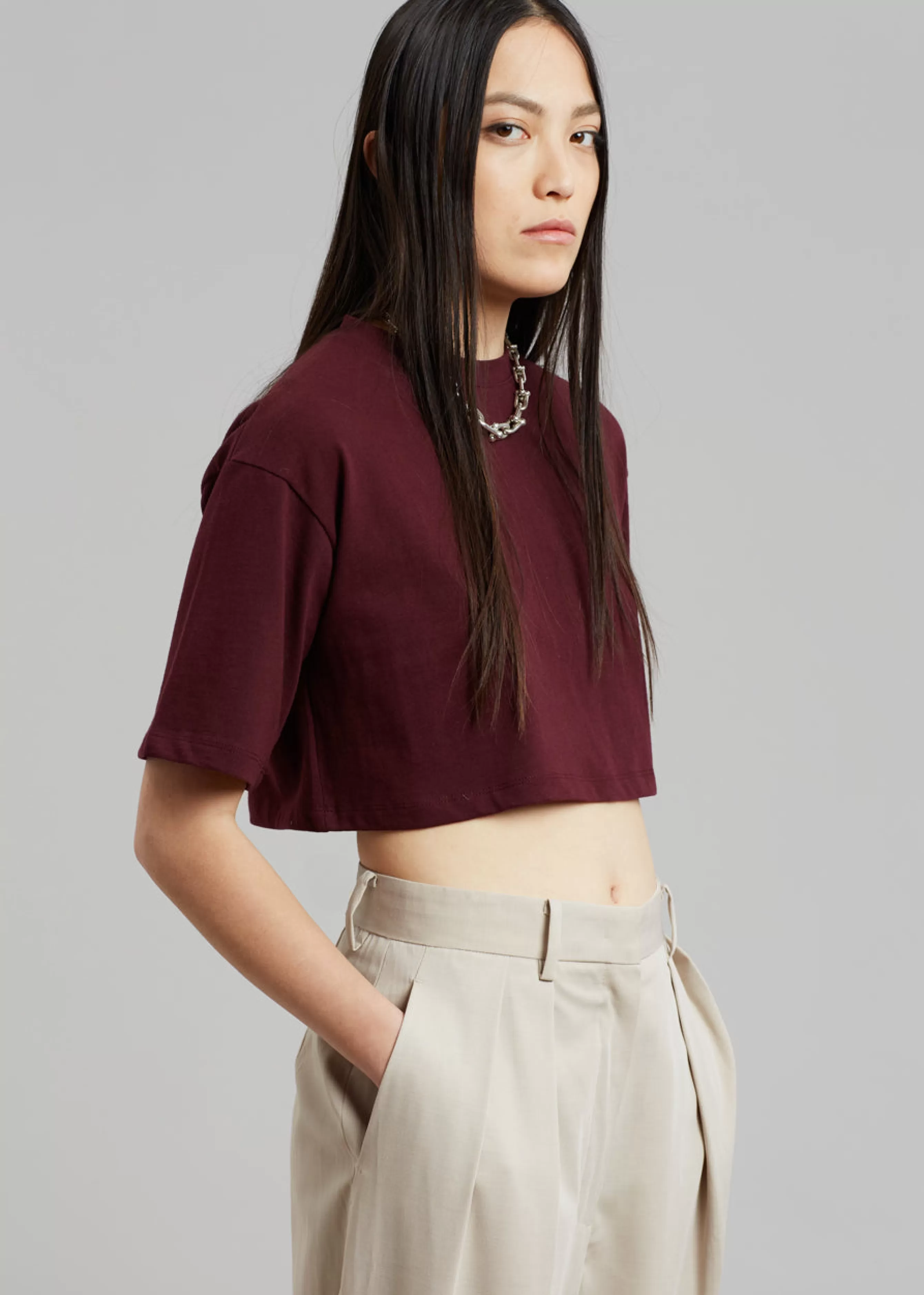 Women The Frankie Shop Karina Cropped T-Shirt