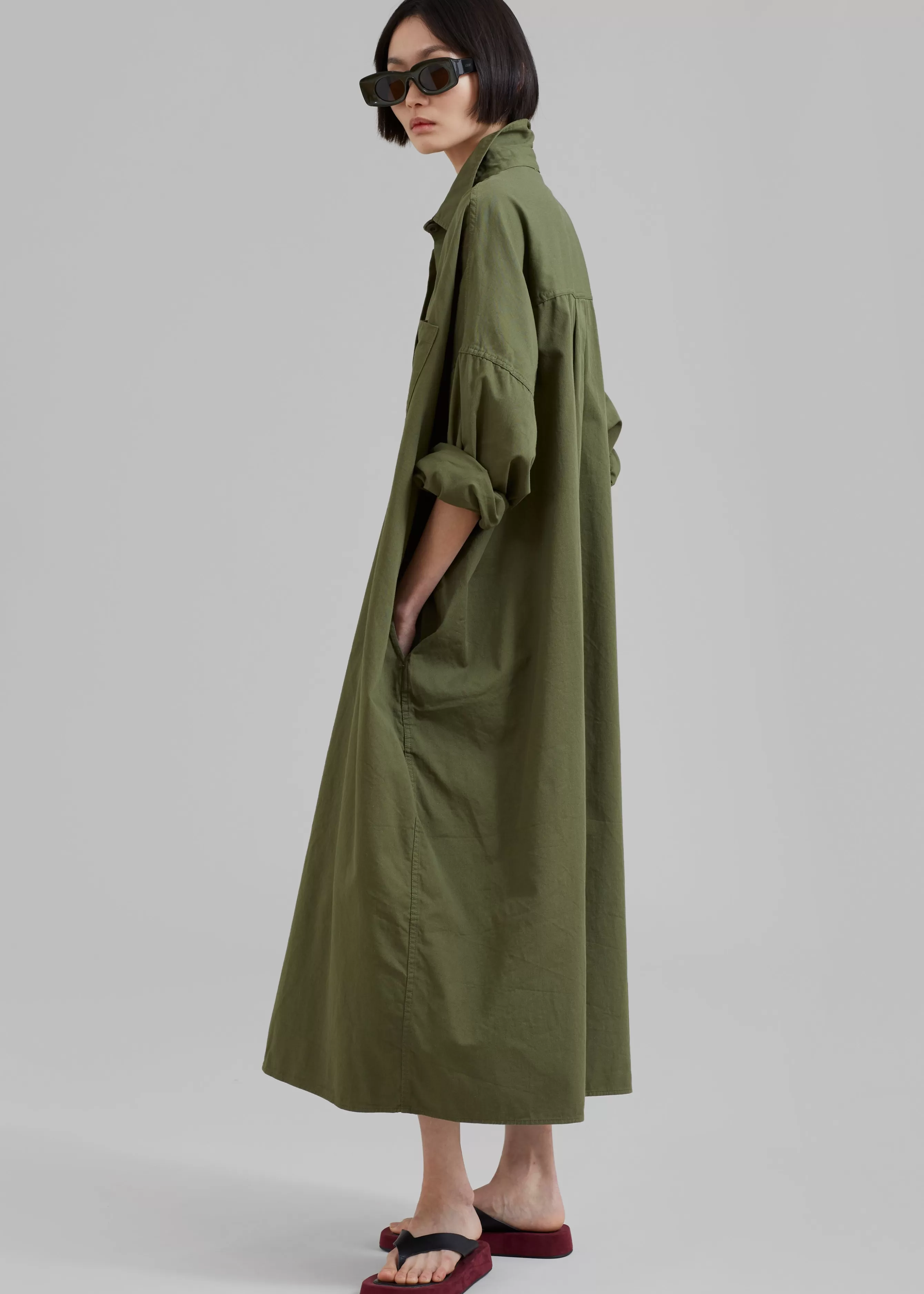 Women The Frankie Shop Kason Oversized Shirt Dress